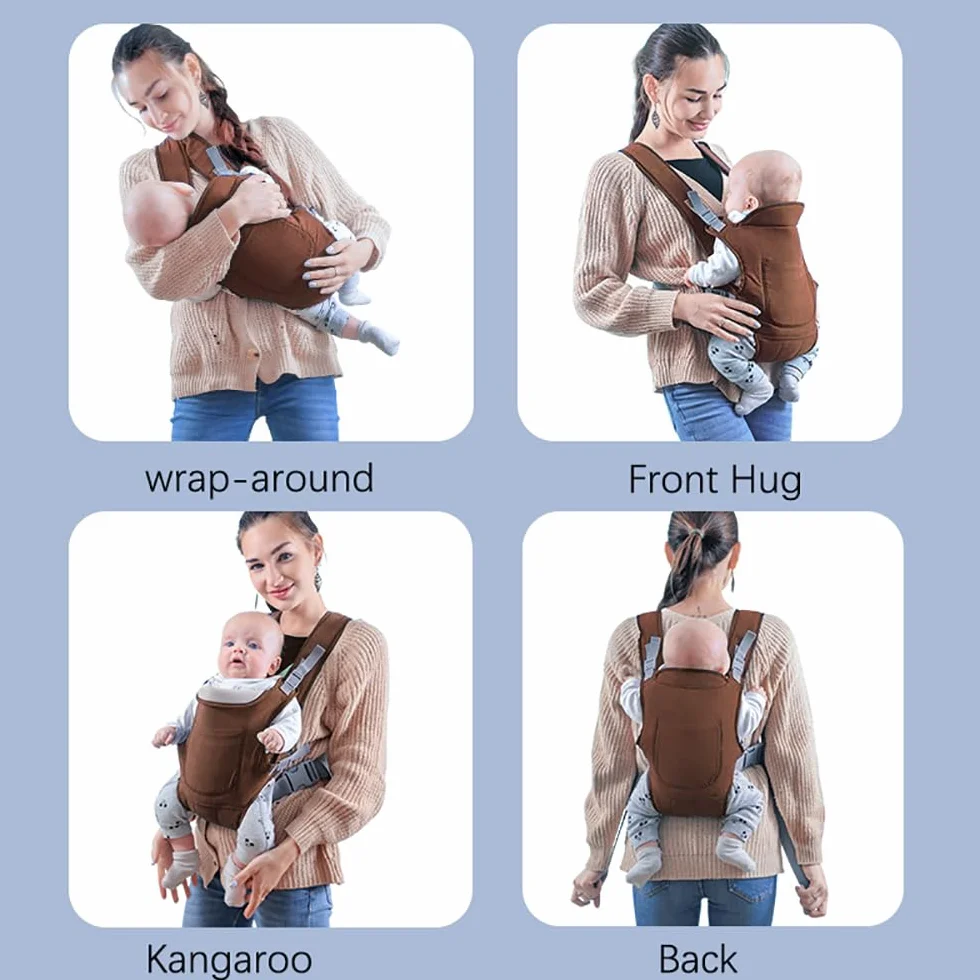 Marsupio Neonato,Marsupio Neonato 0-24 Mesi,Fascia Porta Bebe,Marsupio Neonati Ergonomico, Porta Bambino da 0-24 Mesi(Inferiore a 15kg) Puro Cotone Traspirante Leggero per Neonati