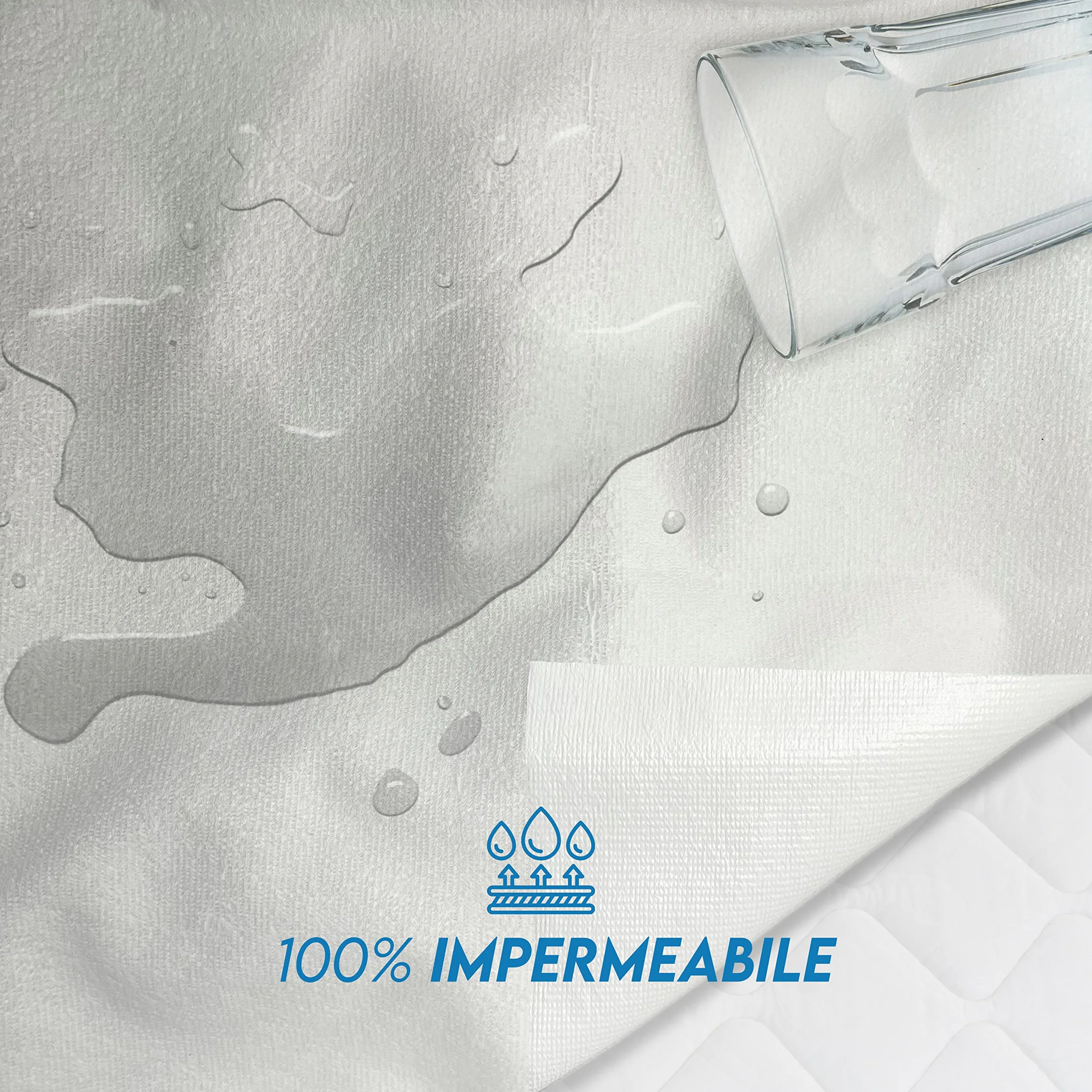 Traversa Impermeabile Matrimoniale Universale per Materassi 100x240 cm OEKO-TEX