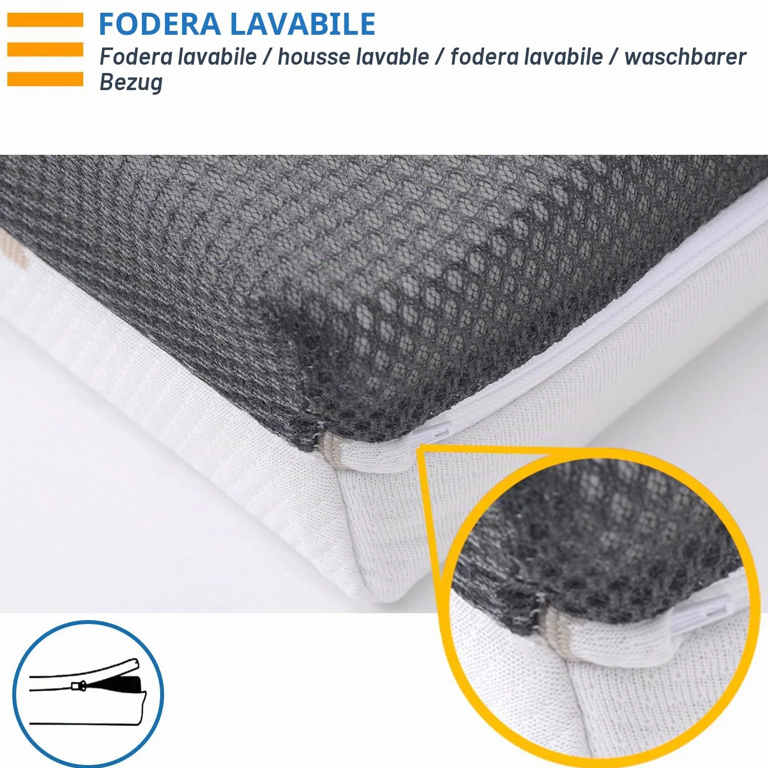 PEKITAS Materasso Culla 50 x 90 cm spessore 10 cm ibrido reversibile doppio lato fodera rimovibile lavabile durezza stabile traspirante anti-annegamento baby neonato