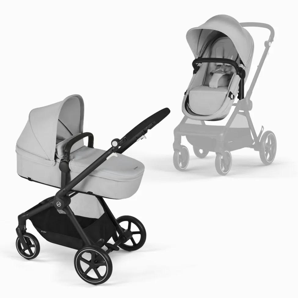 CYBEX Gold Passeggino 2-in-1 EOS, Sistema da Viaggio, Dalla Nascita fino a 22 kg (circa 4 Anni), Lava Grey