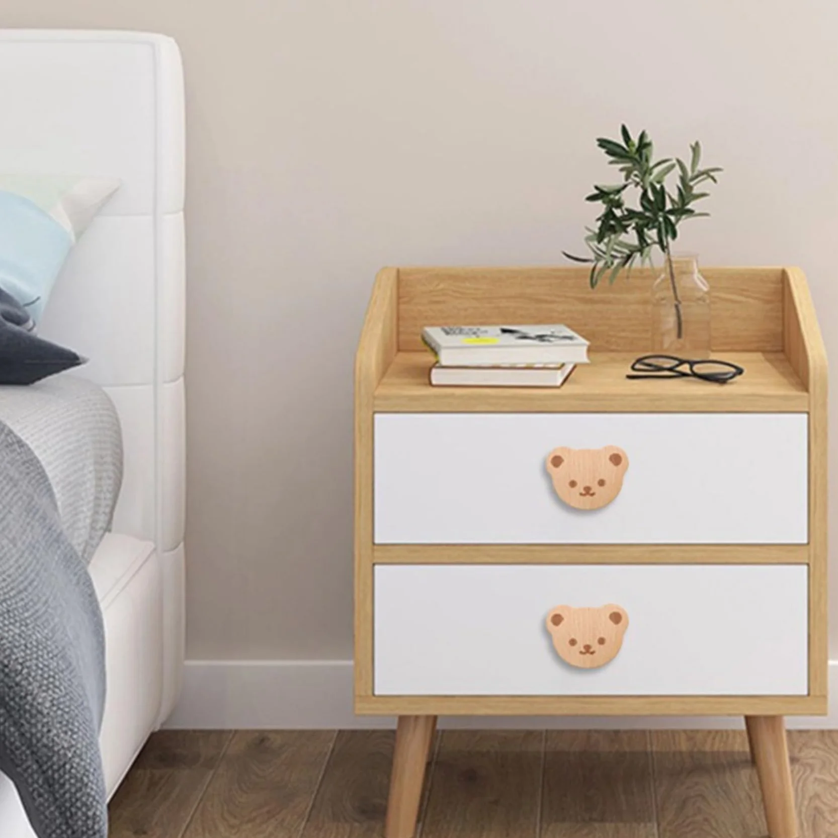 Pomelli per mobili in legno per cassetti orso bambini cucina