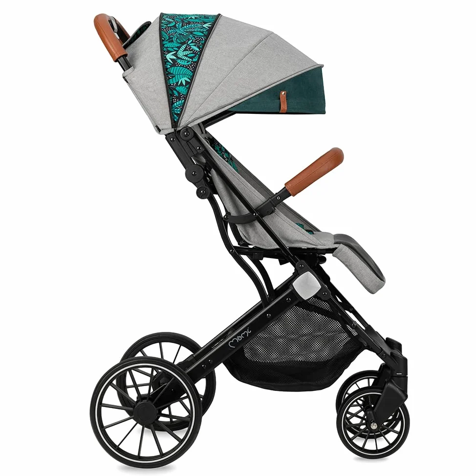 Passeggino MoMi ESTELLE DAKAR a partire da 6 mesi (fino a 22 kg), pieghevole con cintura di sicurezza a 5 punti, cestino porta spesa e funzione di apertura, manico telescopico per il traino