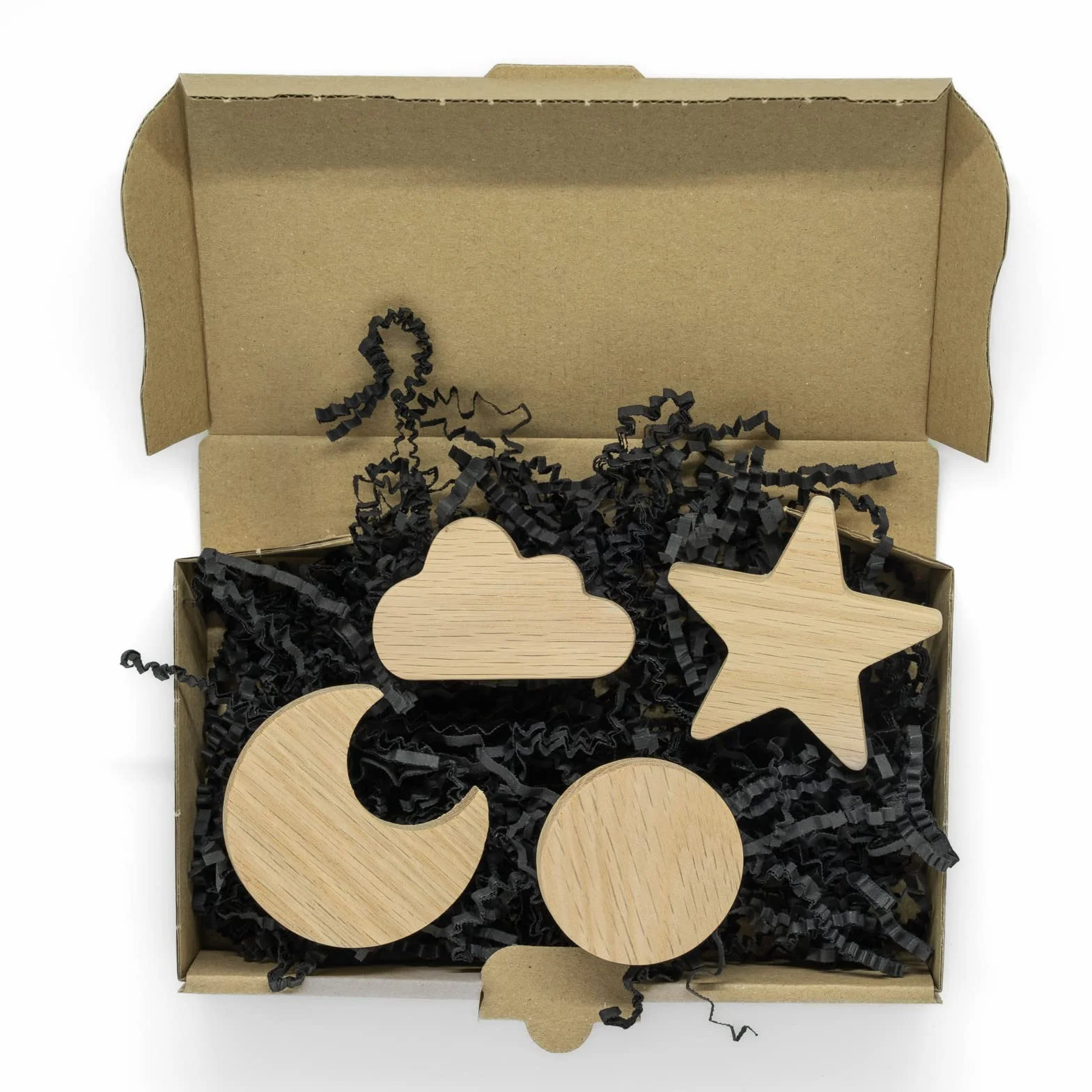 4 maniglie per mobili per cameretta dei bambini in legno di quercia non trattato a forma di nuvola pomelli adatti per comò per armadio per cassetti per cameretta dei bambini idea regalo (4 nuvola)