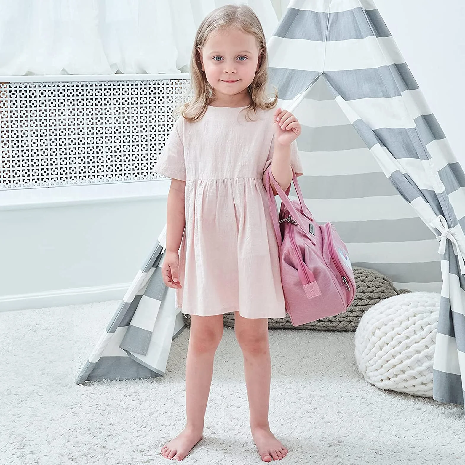 Bebamour Unicorno Baby Doll Borsa Fasciatoio Bambola Cambiare Pad Accessori Bambino Moda Balloon Pattern