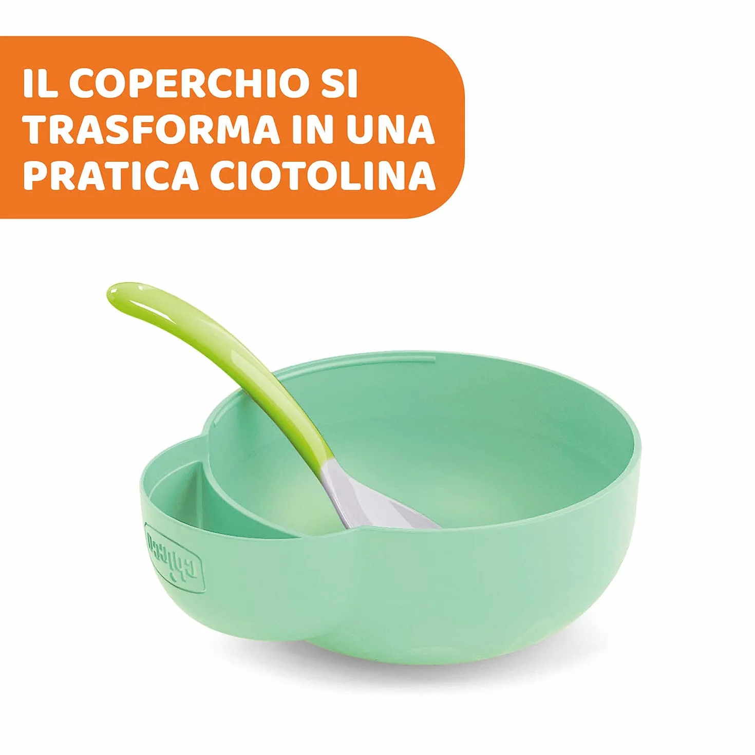 Chicco Portapappa Termico In Acciaio Inossidabile 250 ml Thermos Neonati Verde
