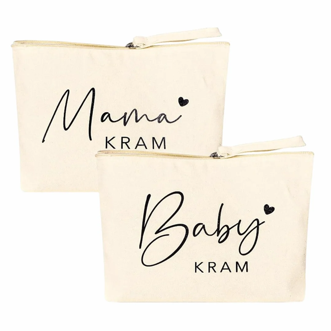Trousse Per Trucchi Personalizzata Per Donne, Borsa Per Mamma Con Chiusura Lampo, Bianco