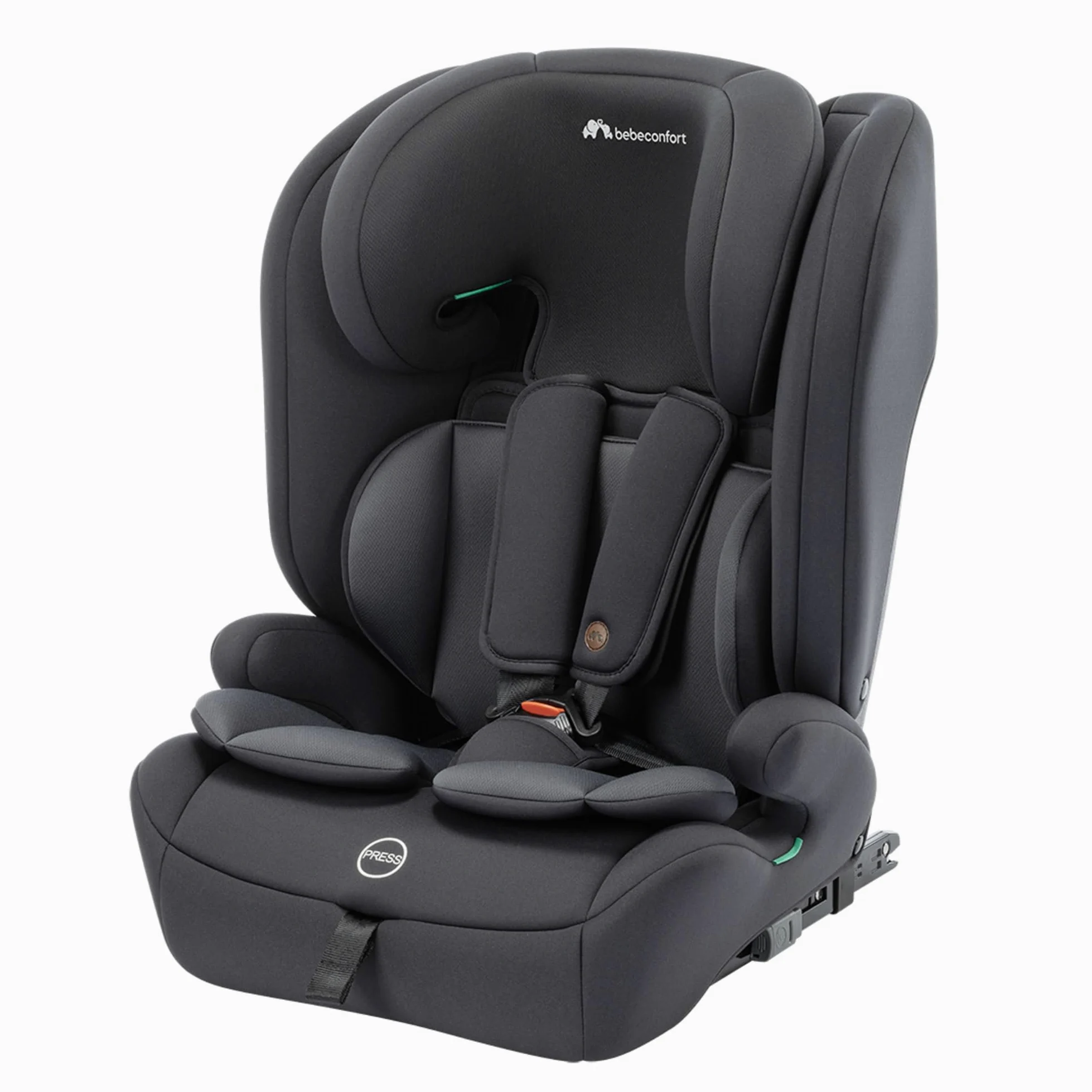 Bebeconfort EverFix Plus i-Size, Seggiolino Auto 9-36 kg Evolutivo, 15 Mesi-12 Anni, 76-150 cm, Seggiolino Auto ISOFIX, Protezione dagli Impatti Laterali, Poggiatesta 14 Posizioni, Full Black