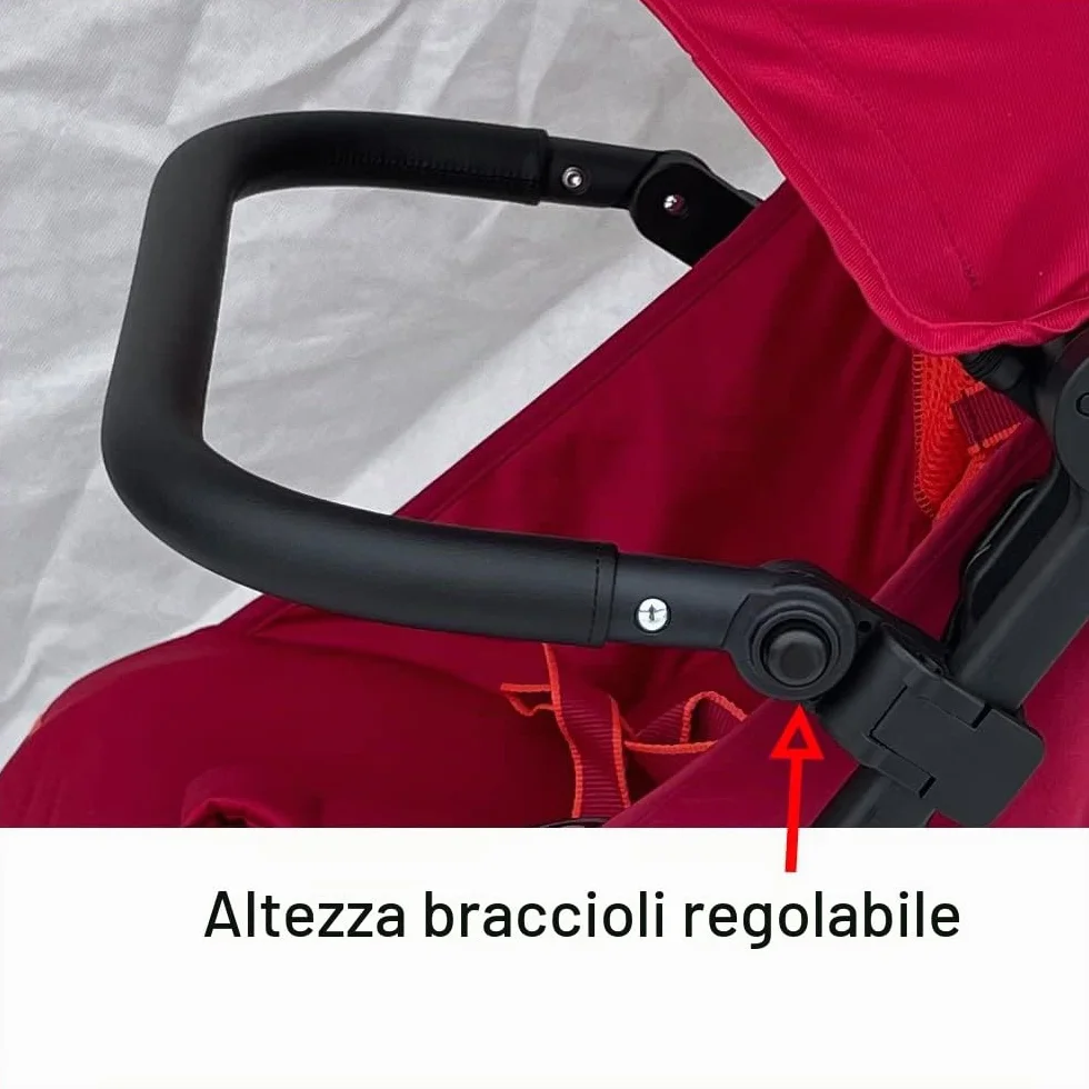 Barra paraurti per accessori per passeggini per bambini, protezione mani, bracciolo in pelle PU antigraffio compatibile con il passeggino Cybex Libelle