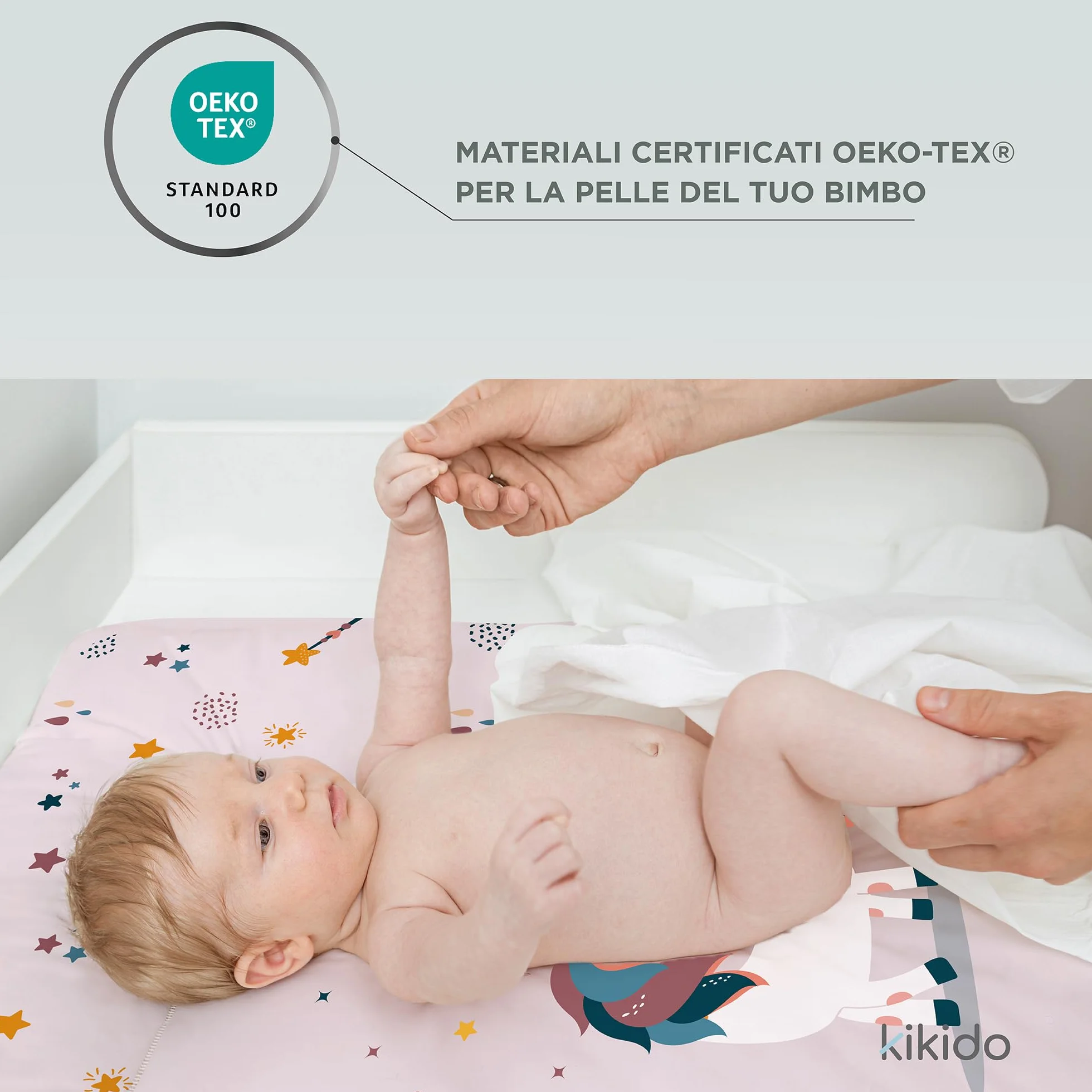 Materassino Fasciatoio 70x50 Unicorno Lavabile Impermeabile Universale per Neonato
