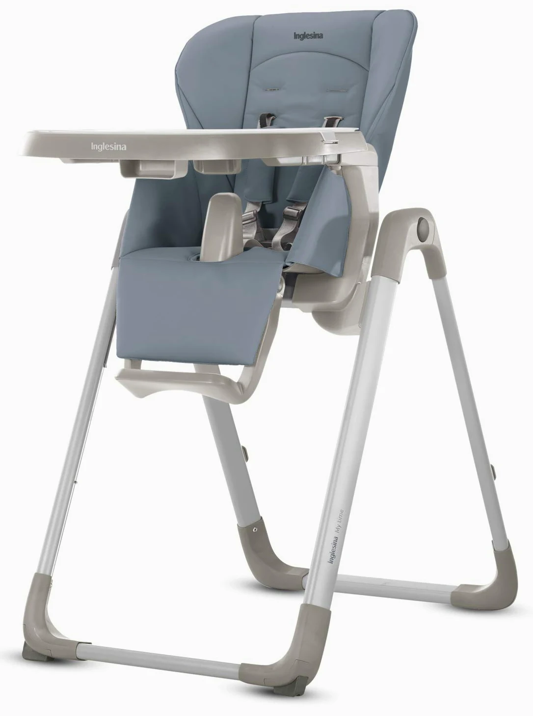 Inglesina My Time Seggiolone Pappa, Sugar, Reclinabile dalla Nascita ai 36 Mesi, Pieghevole, Design Moderno, Comfort e Igiene Massimi