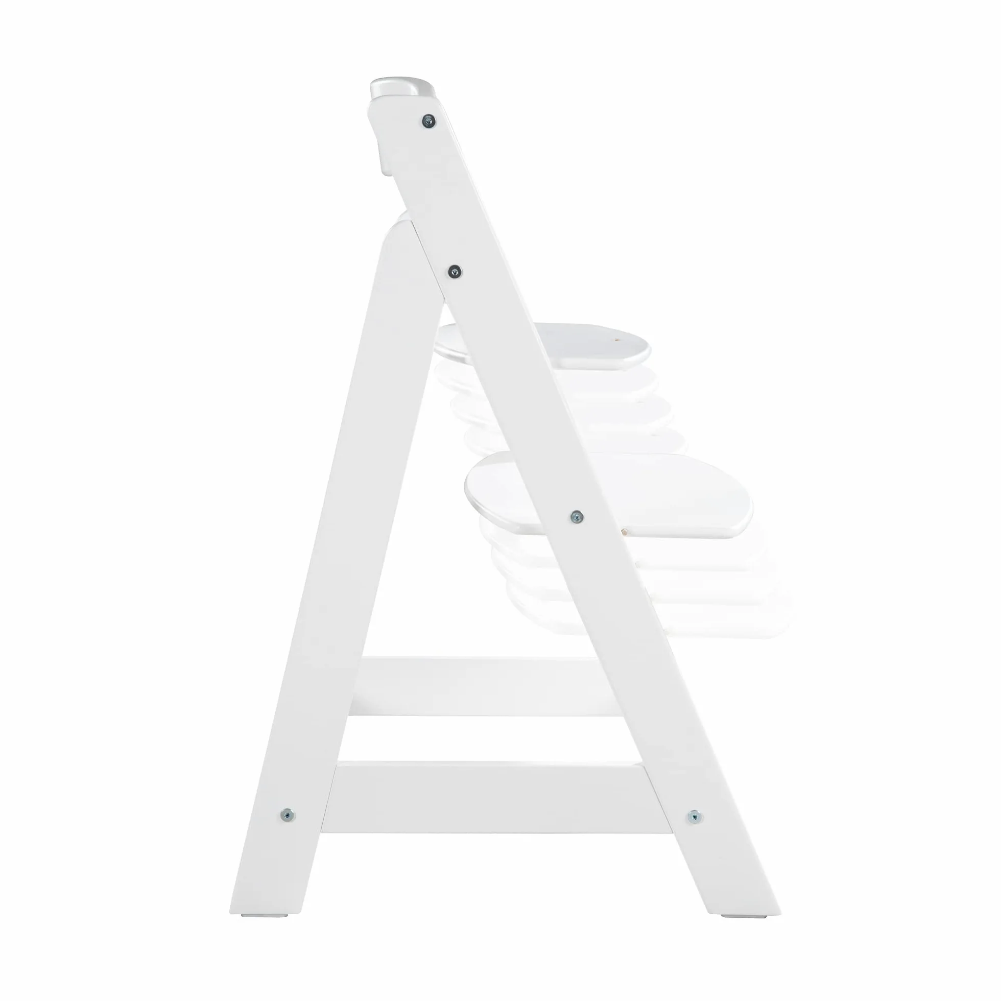 roba Seggiolone Evolutivo Sit Up Flex 2 in 1, Altezza Regolabile, dai 6 Mesi fino ai 70 kg, con Poggiapiedi, Robusto ed Ergonomico, Legno Laccato Bianco
