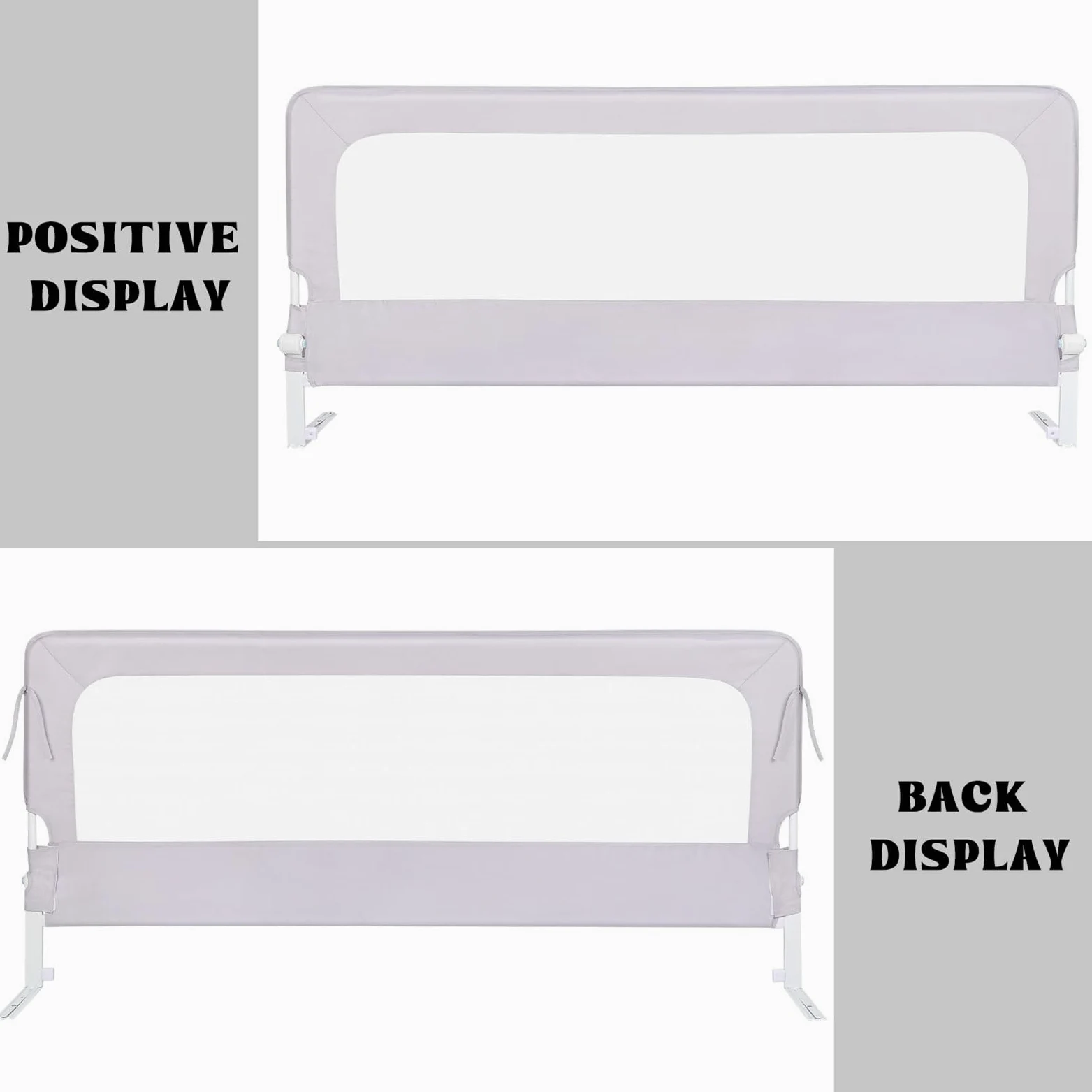 Barriera del letto per bambini, barriera di sicurezza per bambini, letto pieghevole, guida per letto, protezione per bambini, barriera del letto anticaduta, 150/180/200 cm (2, grigio, 180 cm)