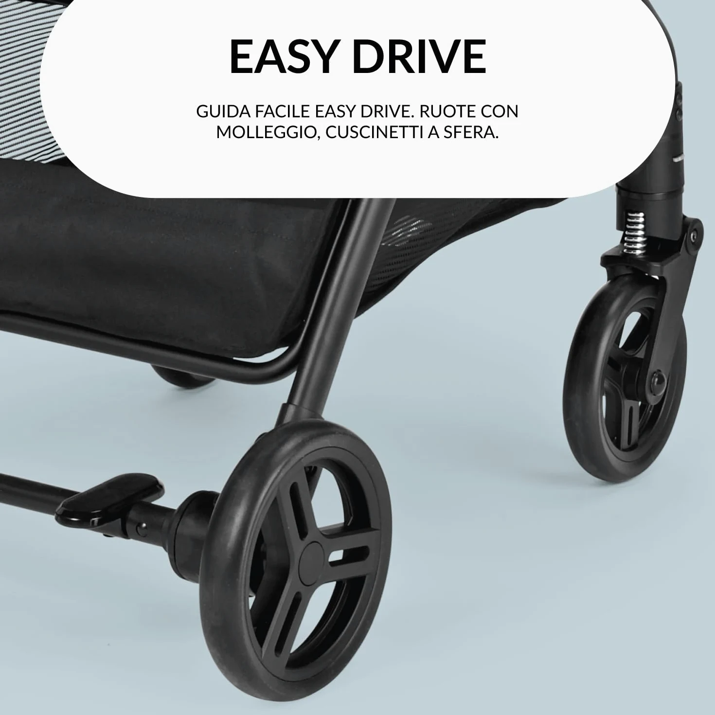 PEG Selfie Passeggino Leggero dalla Nascita fino a 22 kg (0 - 4 anni), Pieghevole e Compatto, Chiusura Automatica, Schienale Reclinabile, Capottina UPF 50+, Quarz