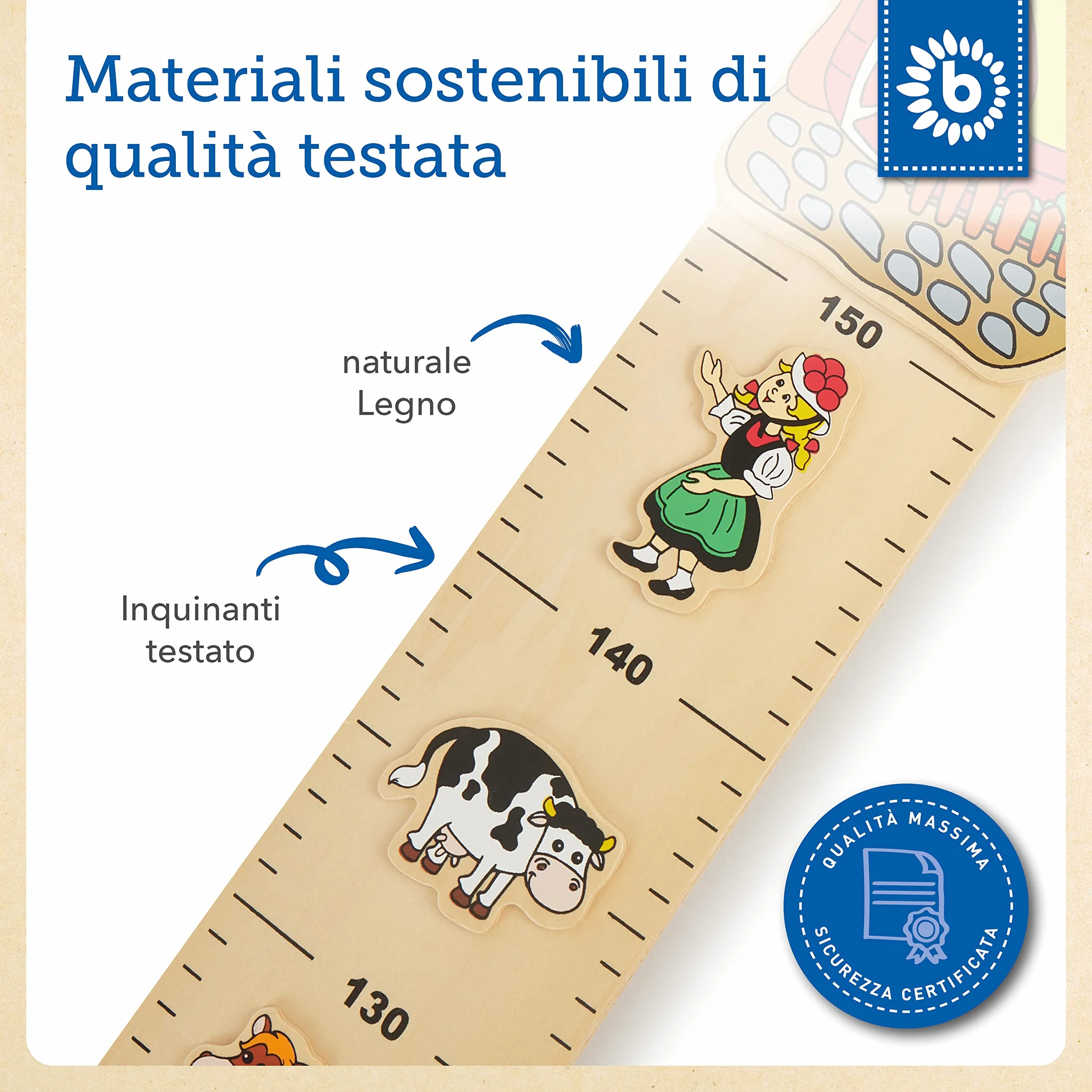 Bieco metro bambini parete legno da parete