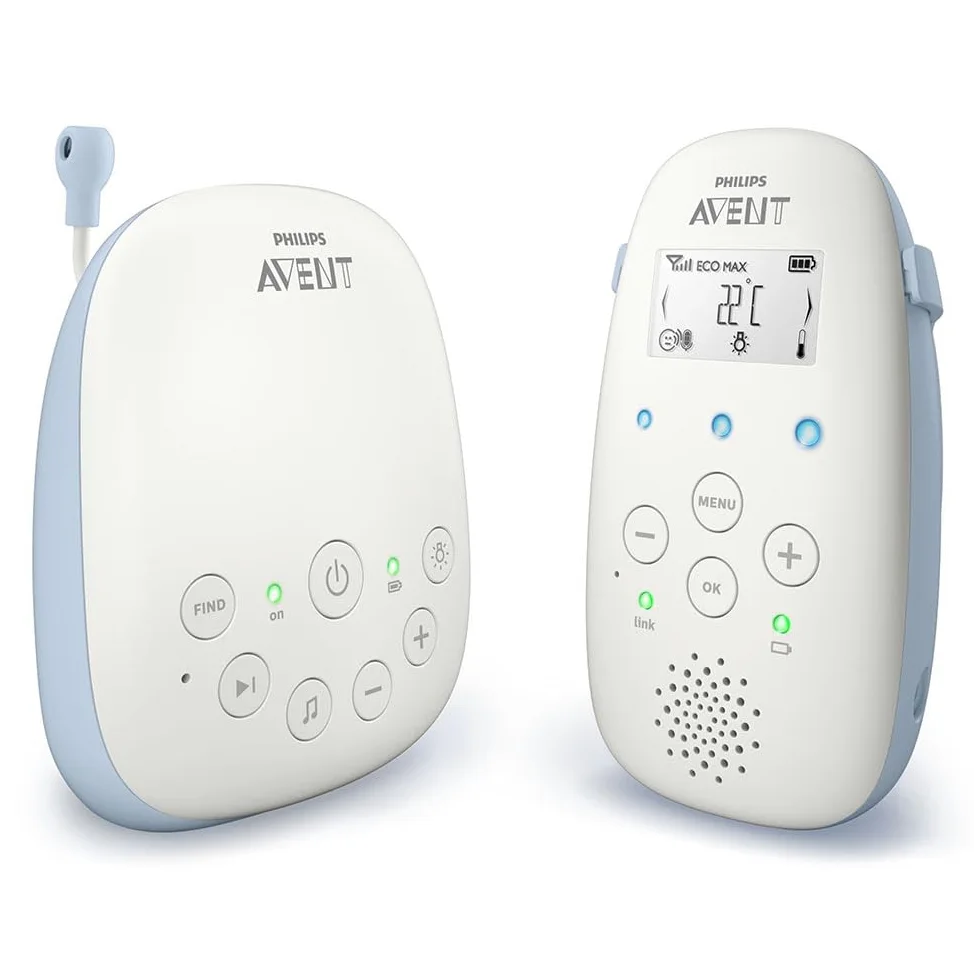 Philips AVENT SCD715/26 monitor video per bambino 330 m Blu, Bianco