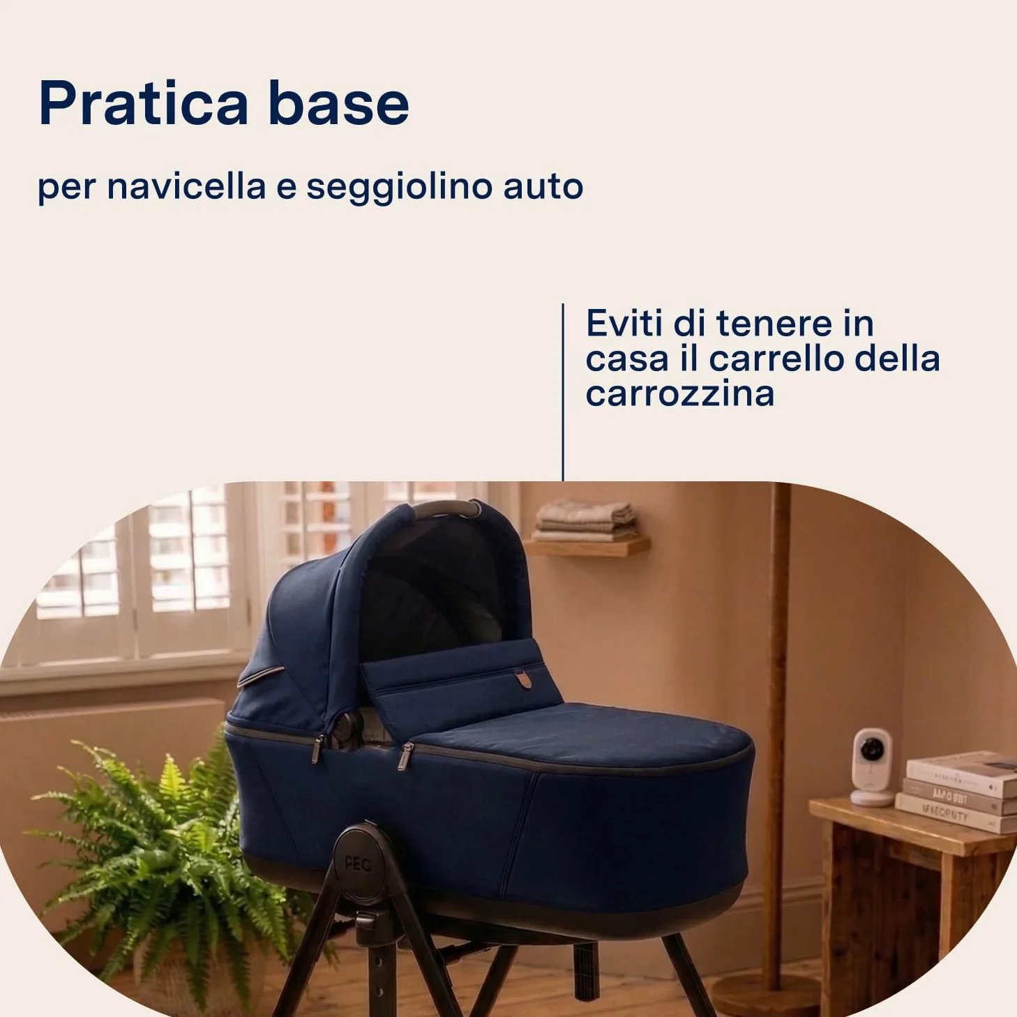 PEG Stand By Me - Supporto Regolabile per Culla e Seggiolino Auto - Compatibile con i Prodotti Peg Perego