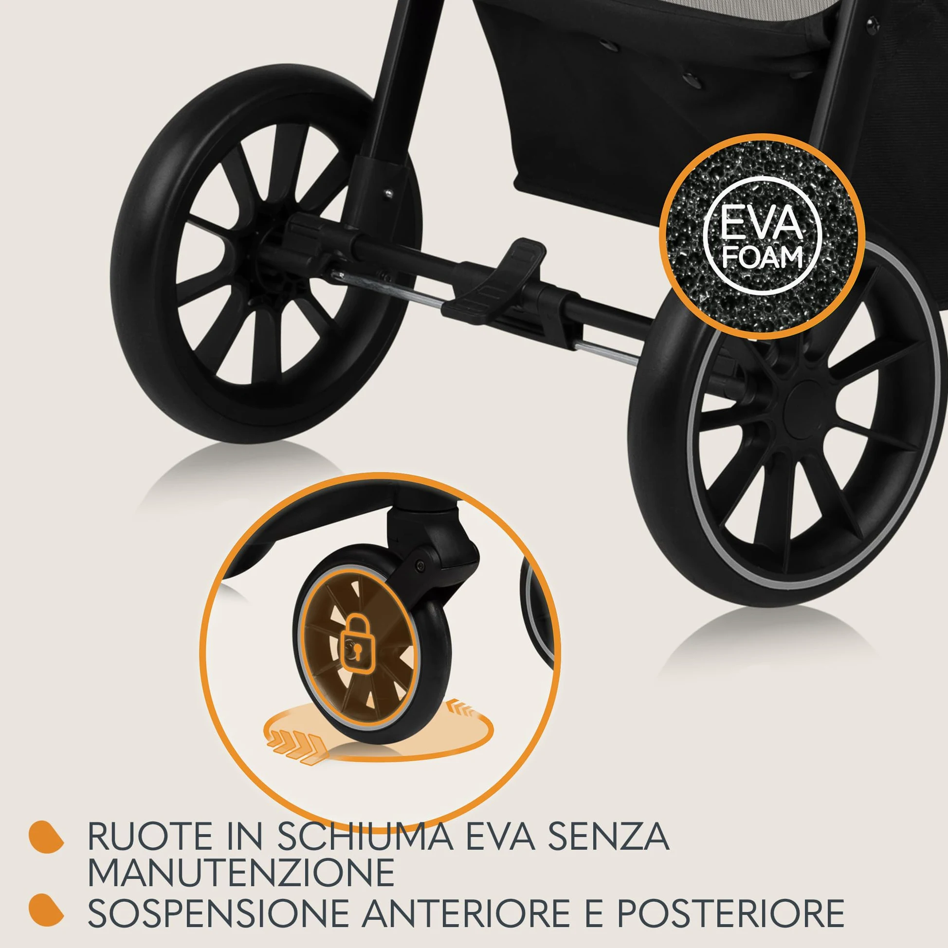 LIONELO EMMA ONE Passeggino laggero per Bambini fino a 22 kg, Compatti con Posizione nanna, Ruote Piroettanti 360° e Assorbimento, Pieghevole Veloce, Schienale e Poggiapiedi Regolabili Tettuccio XXL