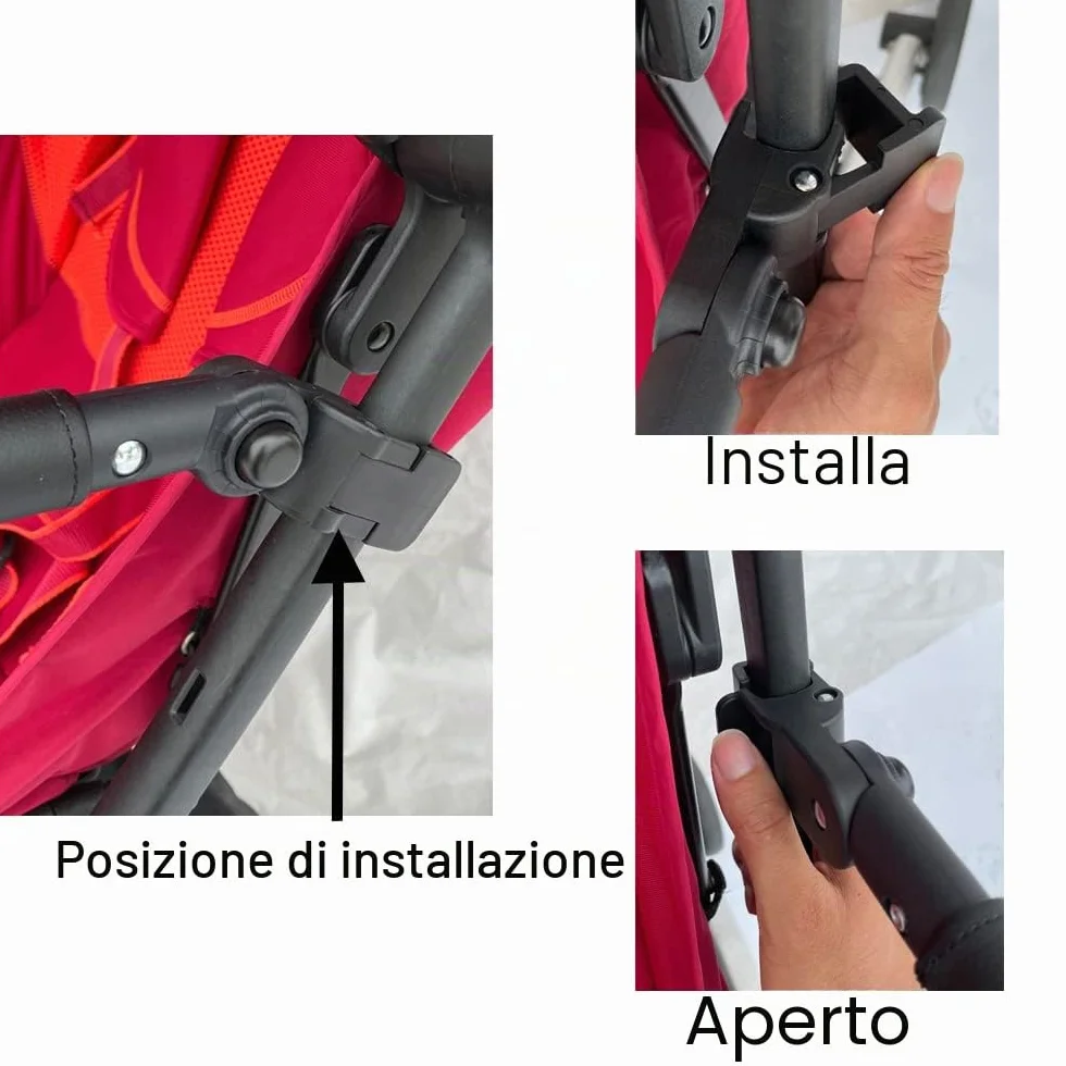 Barra paraurti per accessori per passeggini per bambini, protezione mani, bracciolo in pelle PU antigraffio compatibile con il passeggino Cybex Libelle
