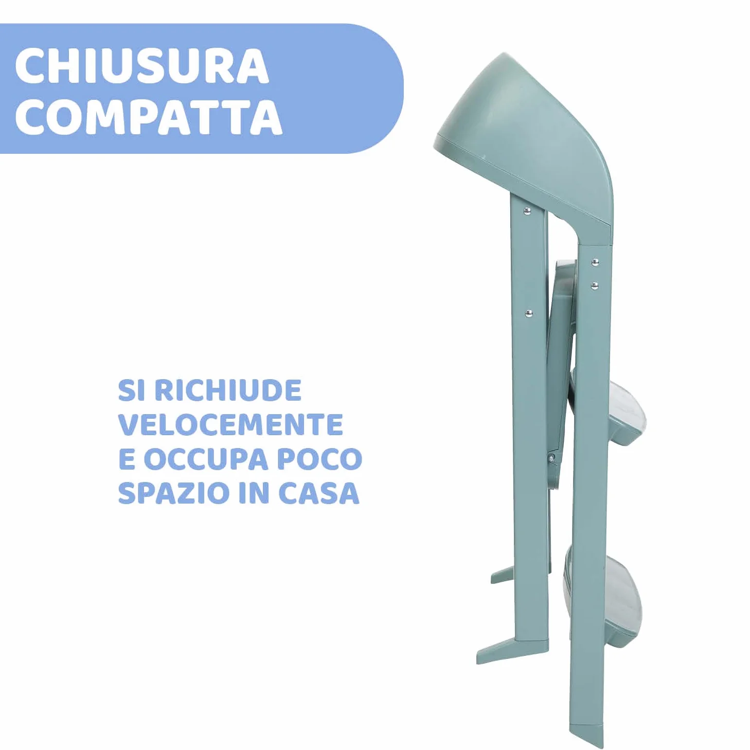 Chicco Crescendo Lite Seggiolone Pappa Evolutivo per Bambini dai 6 Mesi fino a 110 kg, Como Lake, Verde Acqua