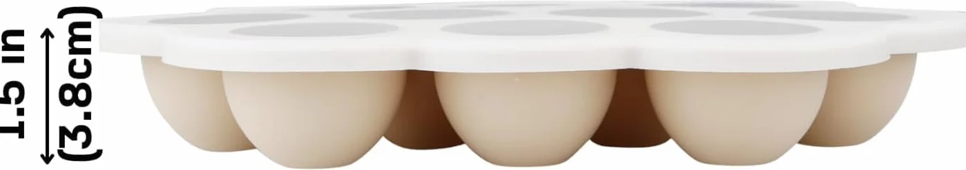 PandaEar Confezione da 3 contenitori per alimenti per bambini in silicone con coperchio blu/verde/carne