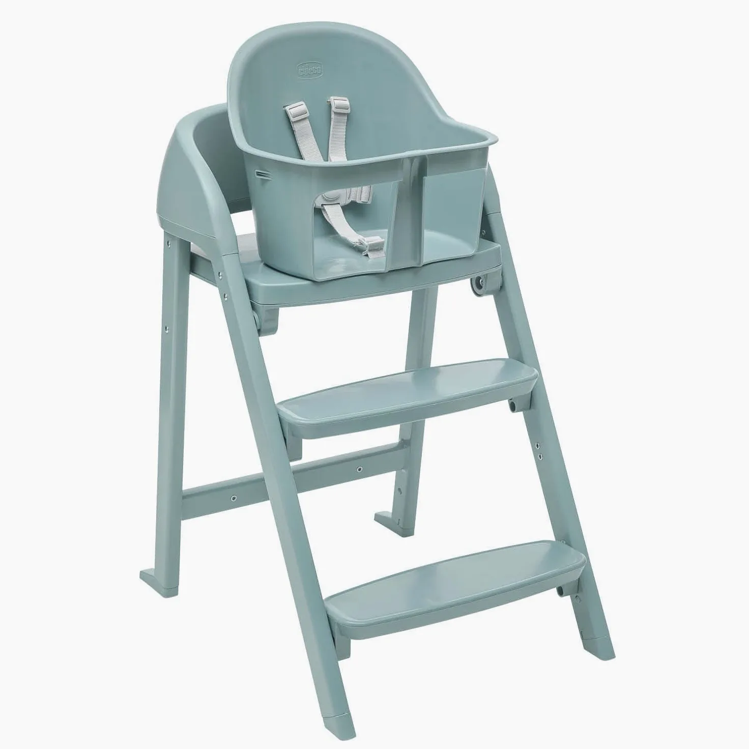 Chicco Crescendo Lite Seggiolone Pappa Evolutivo per Bambini dai 6 Mesi fino a 110 kg, Como Lake, Verde Acqua