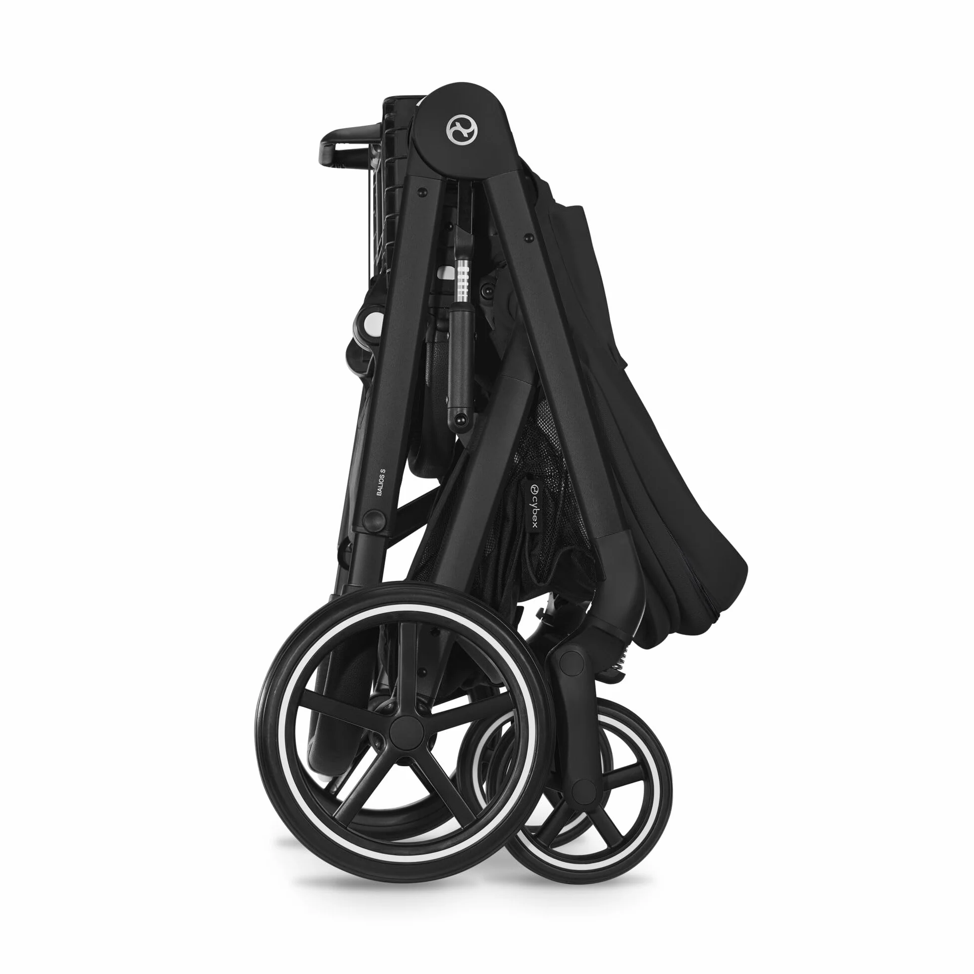 CYBEX Gold Passeggino Balios S Lux, Posizione Reclinabile Ergonomica, Sistema di Cintura con Una Sola Mano, Dalla Nascita Fino a 22 Kg (Circa 4 Anni), Moon Black