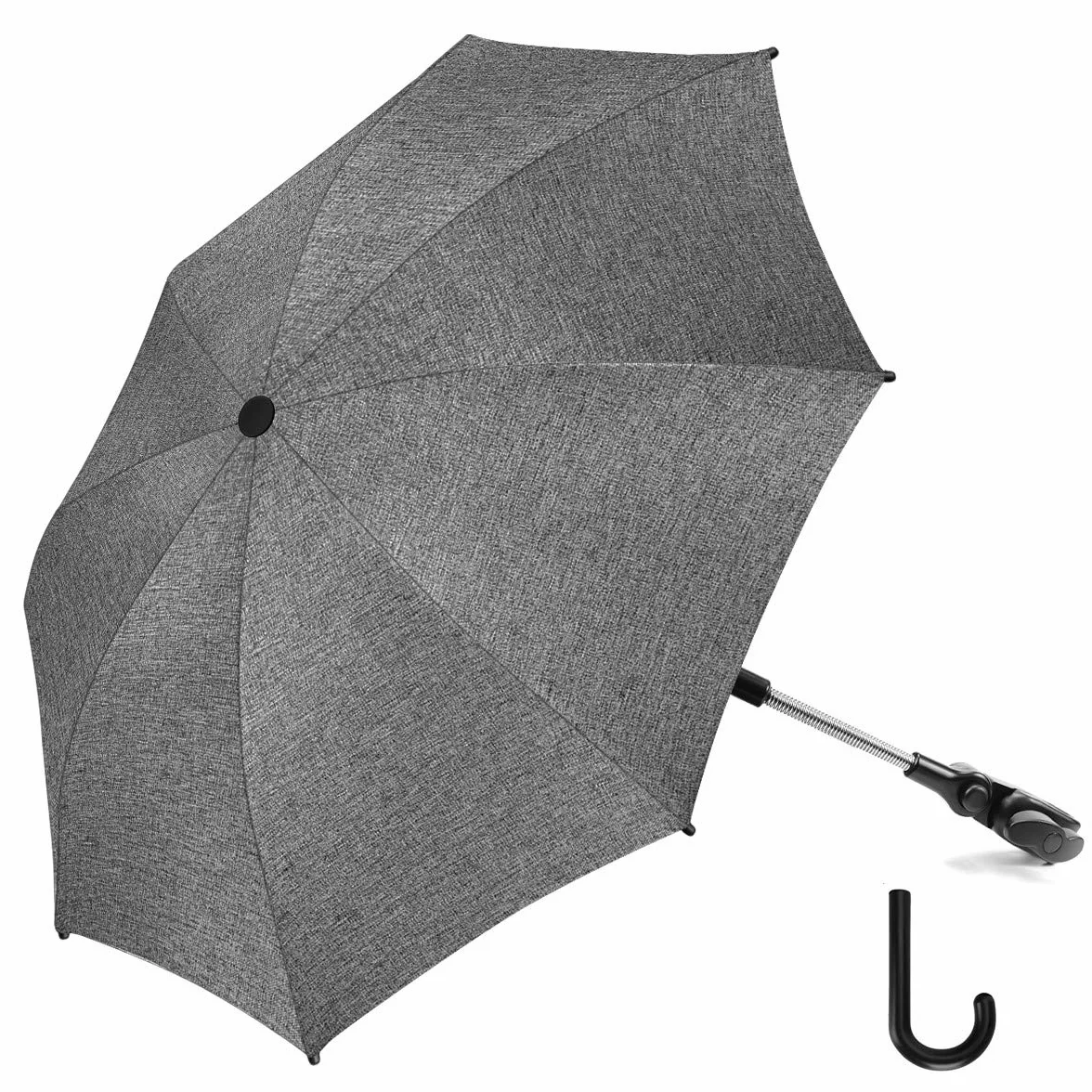 Parasole Universale per Passeggino 73cm Anti UV 50+ Grigio