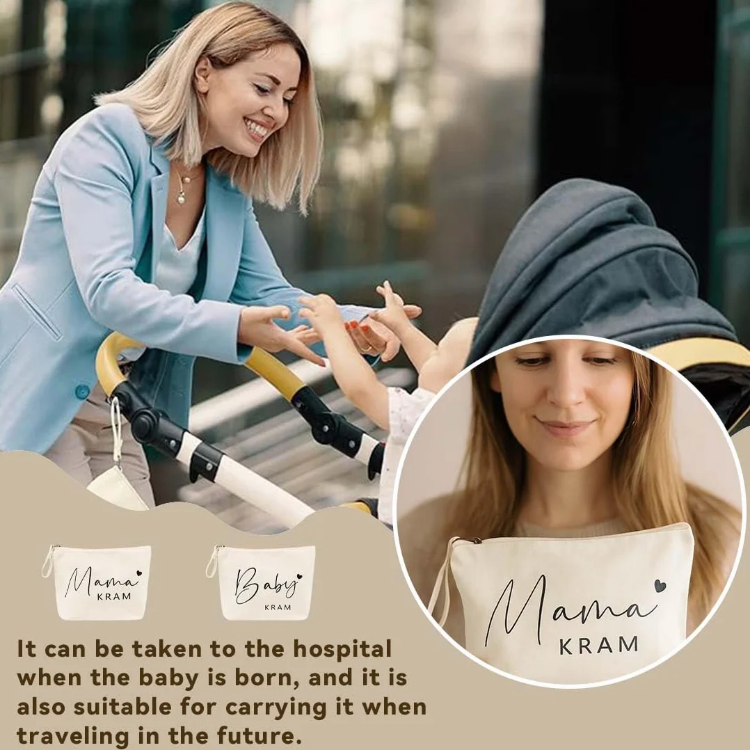 Trousse Per Trucchi Personalizzata Per Donne, Borsa Per Mamma Con Chiusura Lampo, Bianco