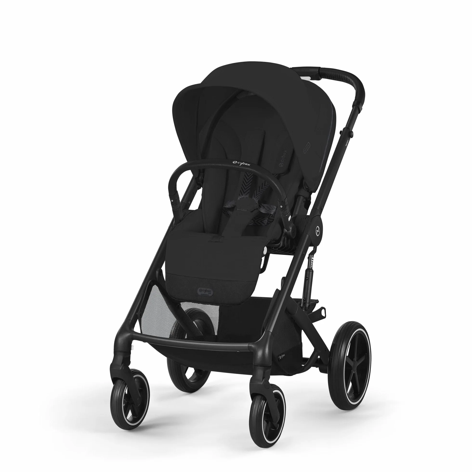 CYBEX Gold Passeggino Balios S Lux, Posizione Reclinabile Ergonomica, Sistema di Cintura con Una Sola Mano, Dalla Nascita Fino a 22 Kg (Circa 4 Anni), Moon Black