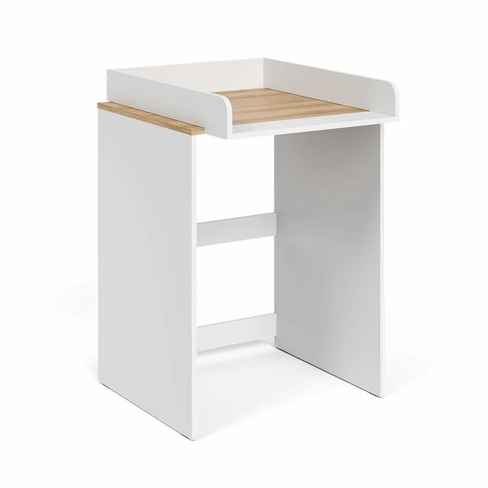 Vicco armadietto coprilavatrice Viktor, Bianco/Artisan, 68 x 88.2 cm 2 parti con fasciatoio, per riporre detersivi e come superficie d’appoggio