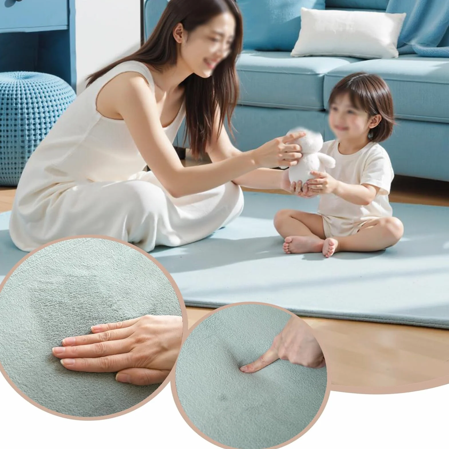 Tappeto Gioco Bambini Pieghevole 2cm 60 x 120 cm Grigio Scuro, Impermeabile in Schiuma per Bimbi. Palestra Neonati - Tappeto Tummy Time Neonati