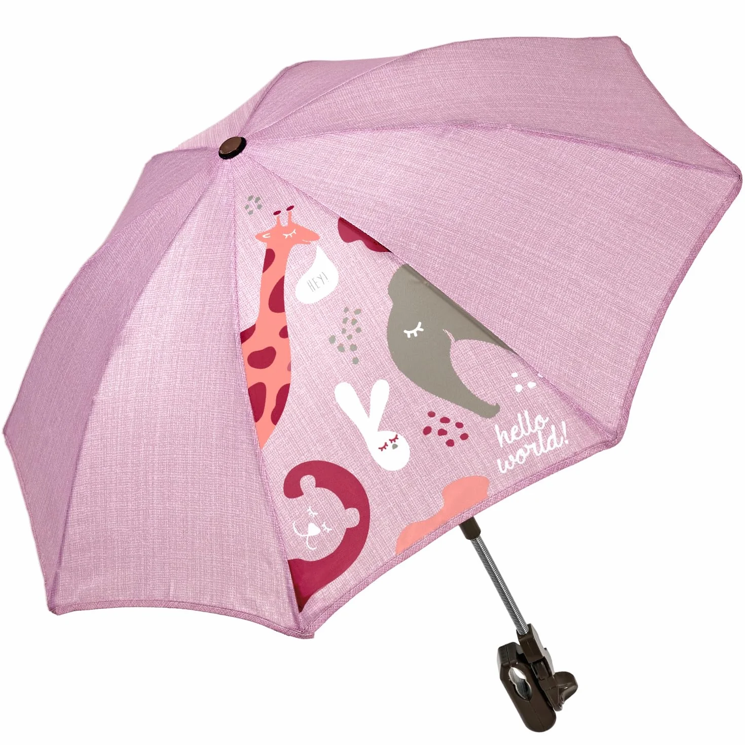 PERLETTI Parasole Universale Anti UV Ombrello Passeggino Bambino Neonato Stampa Animali