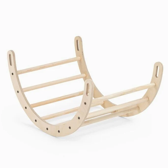 Mamatoyz 18ARC Arco Montessori dondolo e arrampicata, arco montessoriano per bambini 1 anno, arrampicata per bambini, arco da arrampicata, arco a dondolo in legno naturale multistrato di betulla