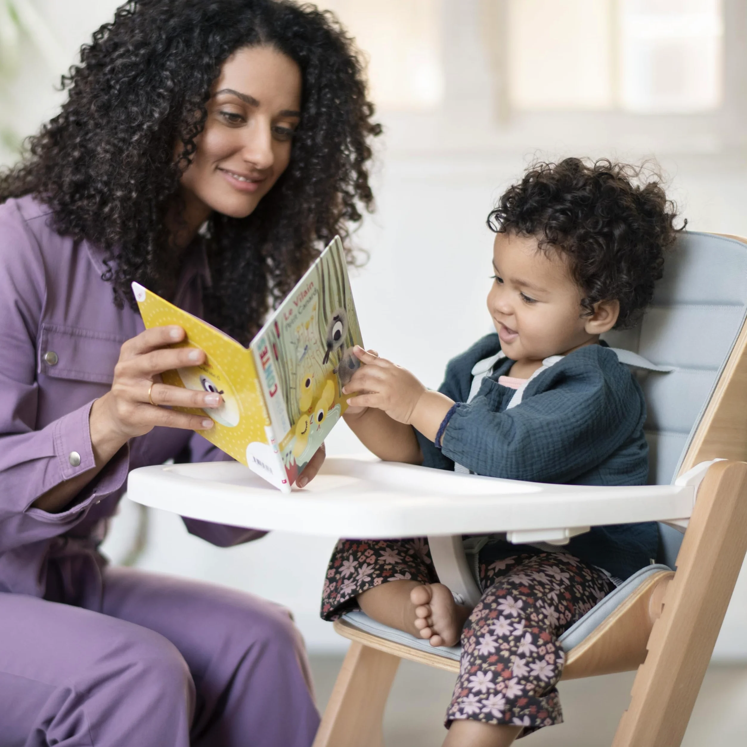 Maxi-Cosi Nesta Kit Bambino, Rivestimento Seggiolone, Accessori in Legno, per Bambini 6 Mesi - 3.5 Anni (9-15 kg Circa), Colore Beyond Sky Grey