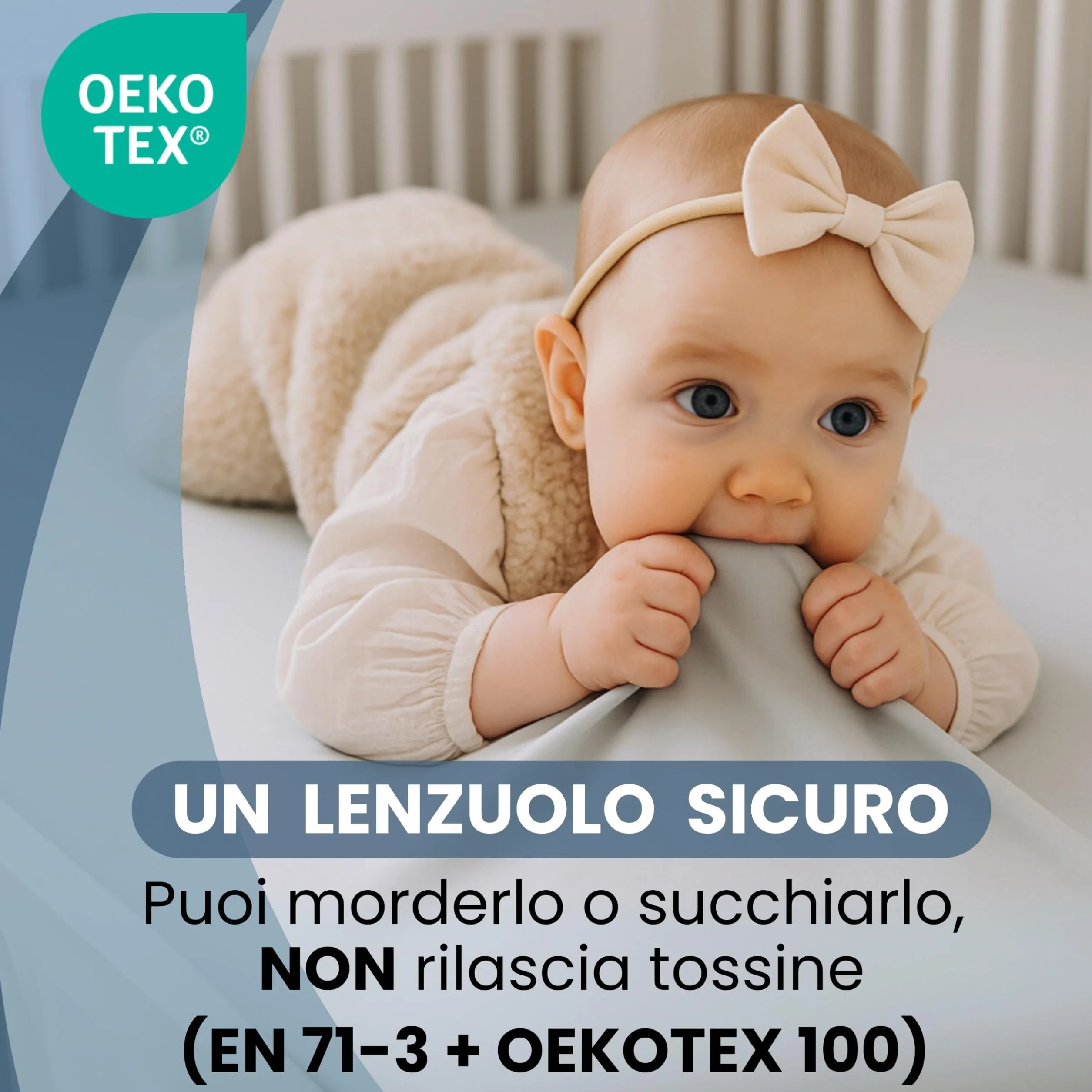 Bisoo Lenzuola Carrozzina Neonato Impermeabili 40x80 / 37x80 - Lenzuolo Impermeabile Coprimaterasso con Angoli 100% Jersey OEKO-TEX - Set Lenzuola Navicella - 1 Lenzuolino Bianco e 1 Grigio 80x40 cm