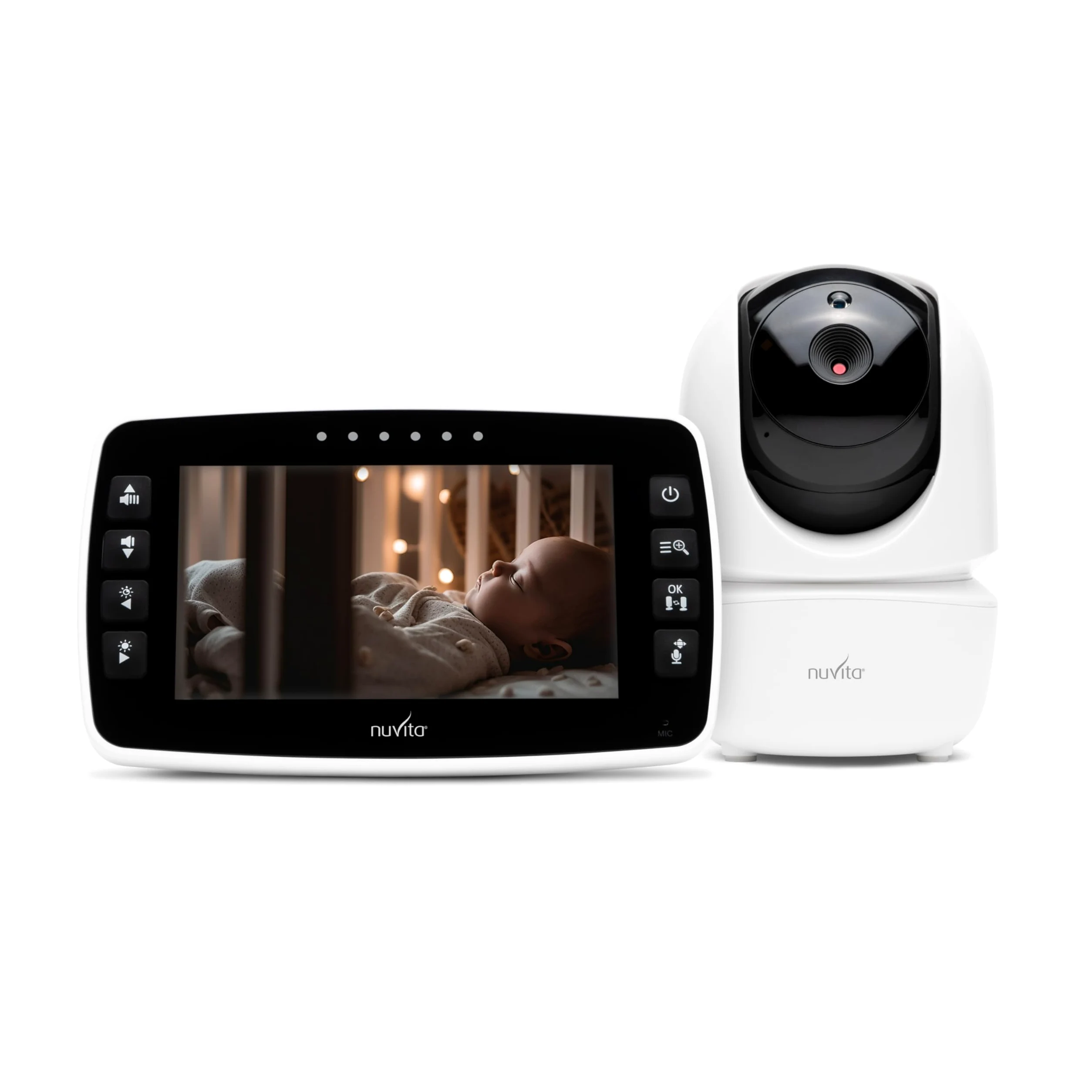 Nuvita 3045 Videovoice - Baby Monitor Video Wireless a 360° con telecamera direzionabile a distanza, SMART VOX, Visione Notturna e Ninne Nanne