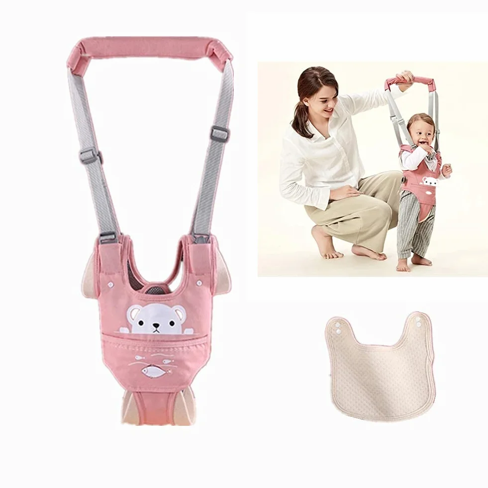 Pettorina da passeggio regolabile bambini 6-36 mesi rosa
