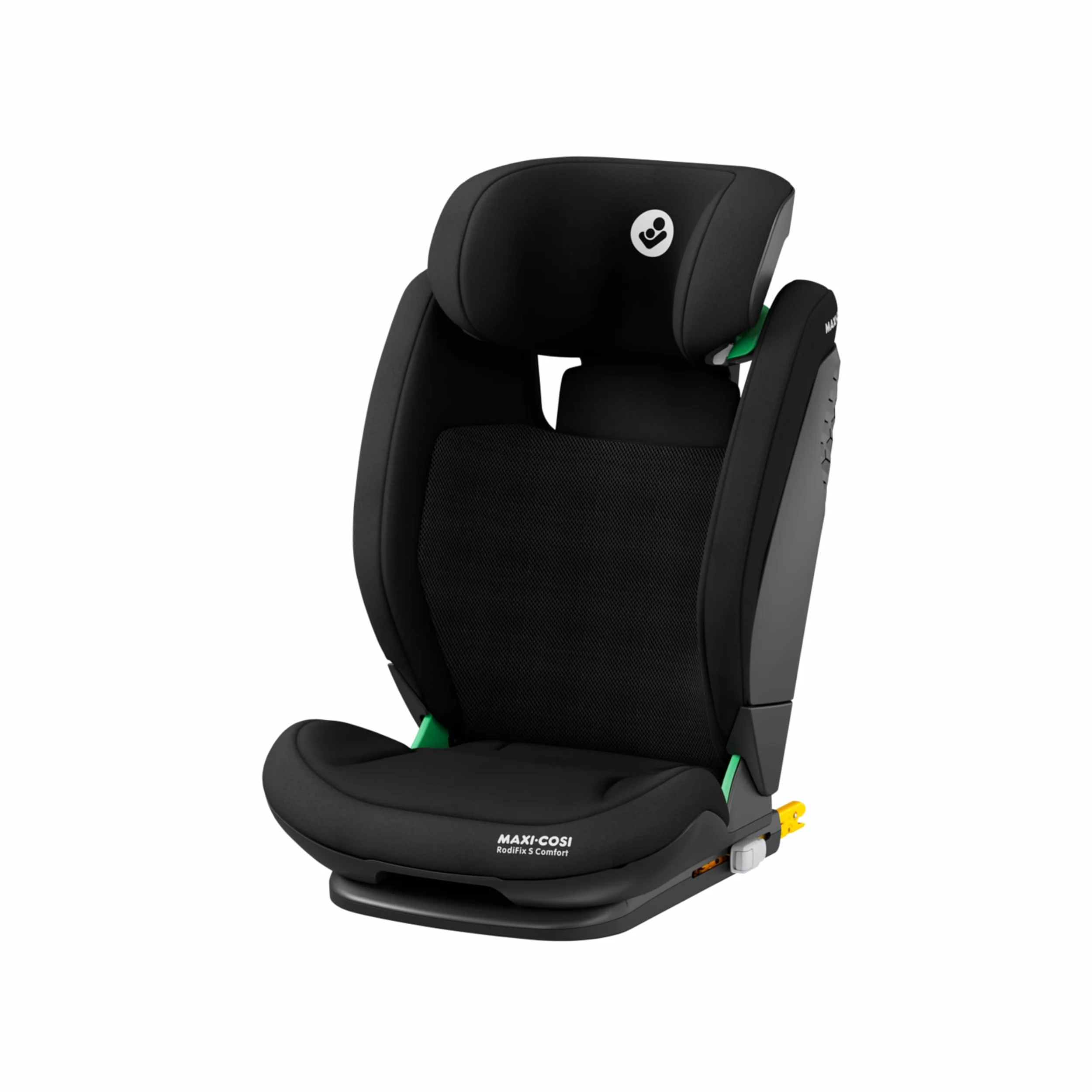 Maxi-Cosi RodiFix S Comfort i-Size, Tessuti Traspiranti, Seggiolino Auto ISOFIX Reclinabile 3 Posizioni, 3,5-12 Anni (100-150 cm), Regolabile in Altezza/Larghezza, G-CELL, AirProtect, Authentic Black