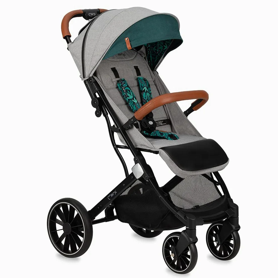 Passeggino MoMi ESTELLE DAKAR a partire da 6 mesi (fino a 22 kg), pieghevole con cintura di sicurezza a 5 punti, cestino porta spesa e funzione di apertura, manico telescopico per il traino