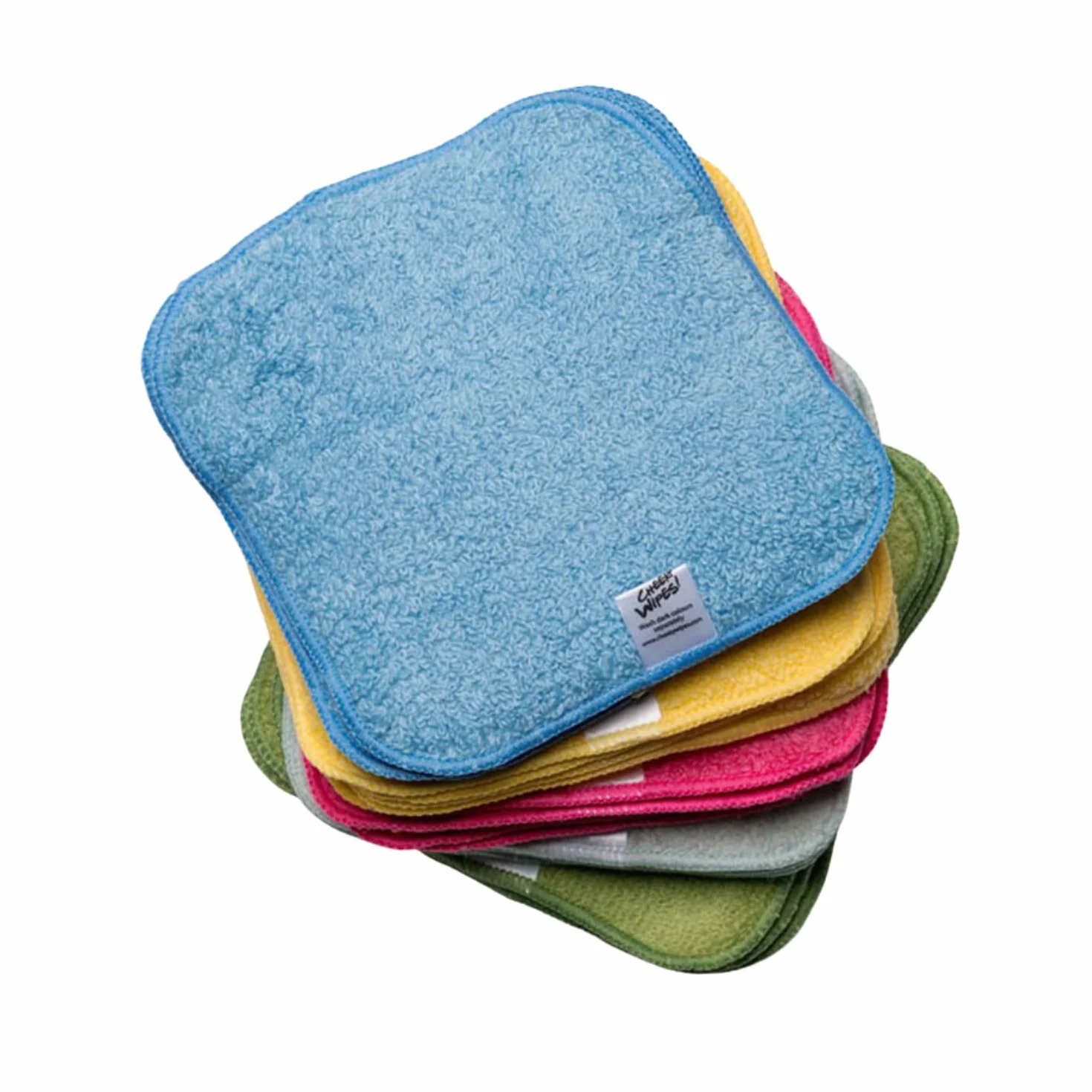 Cheeky Wipes Confezione da 25 salviette per neonati in spugna di cotone arcobaleno
