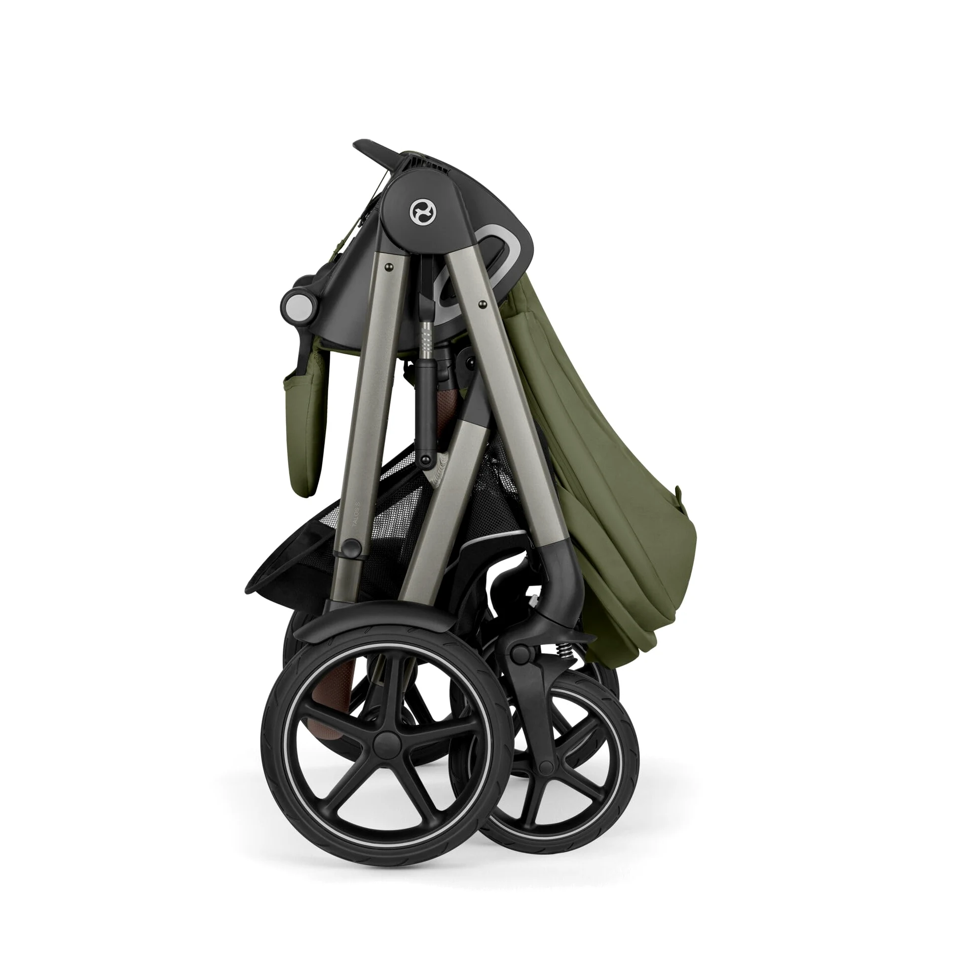 CYBEX Gold TALOS S LUX Passeggino, Dalla Nascita Fino a 22 kg (Circa 4 Anni), Con Sospensioni Fuoristrada, Maniglione Regolabile e Posizione Reclinabile Ergonomica, Moss Green