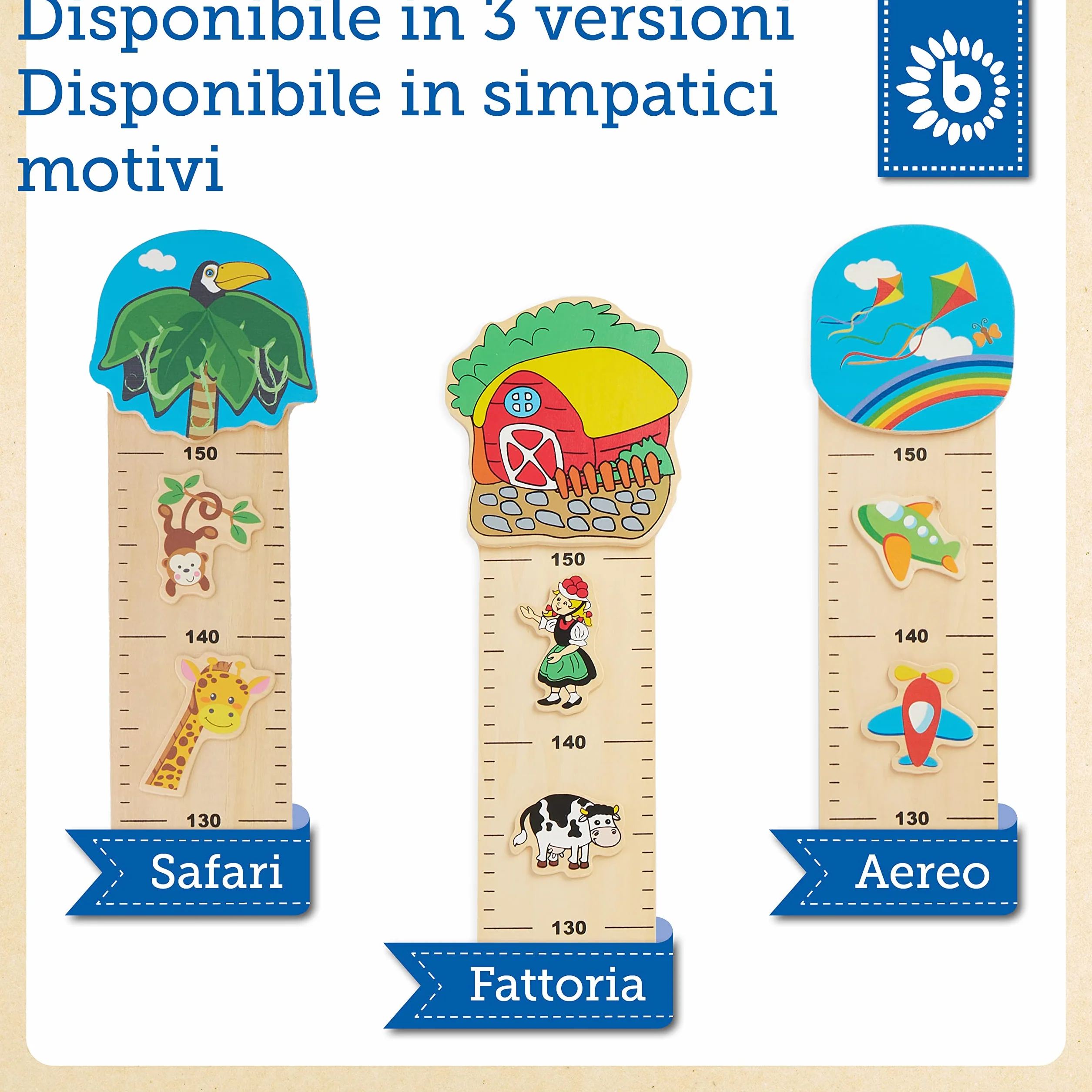 Bieco metro da parete per bambini legno