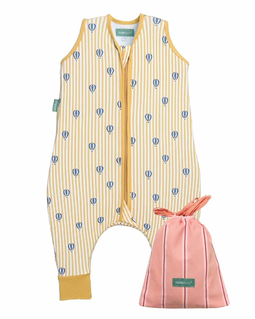 Molis&co Sacco Nanna Estivi 100% Cotone Oeko-Tex 100 Balloons 2 Anni