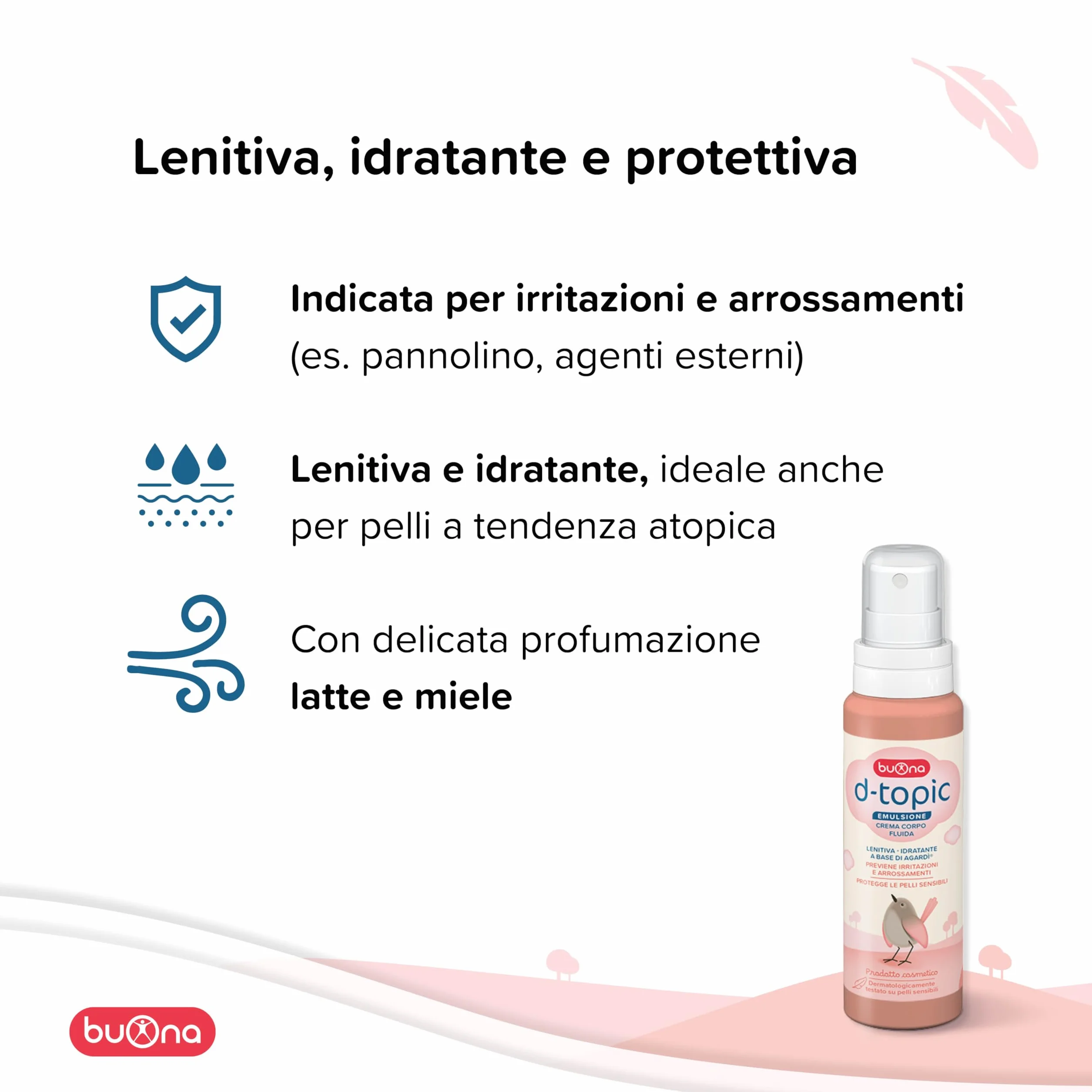 Crema Corpo Bambini e Neonati 100ml Emulsione Lenitiva Idratante Pelle Sensibile Secca Screpolata Atopica Profumo Latte e Miele