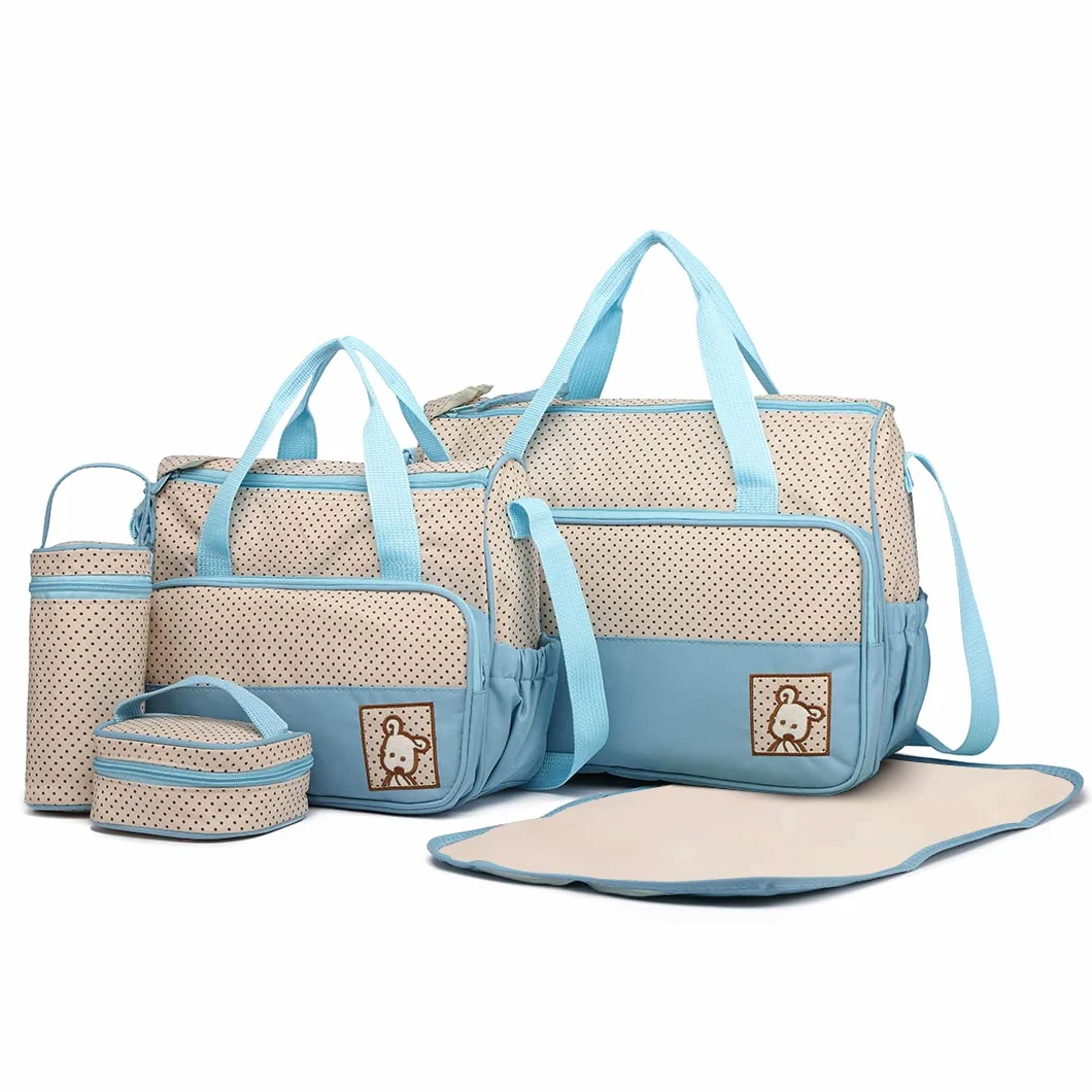 Miss Lulu Set Ospedale Parto 5 in 1 per Neonato - Kit Completo Maternità (Blu)
