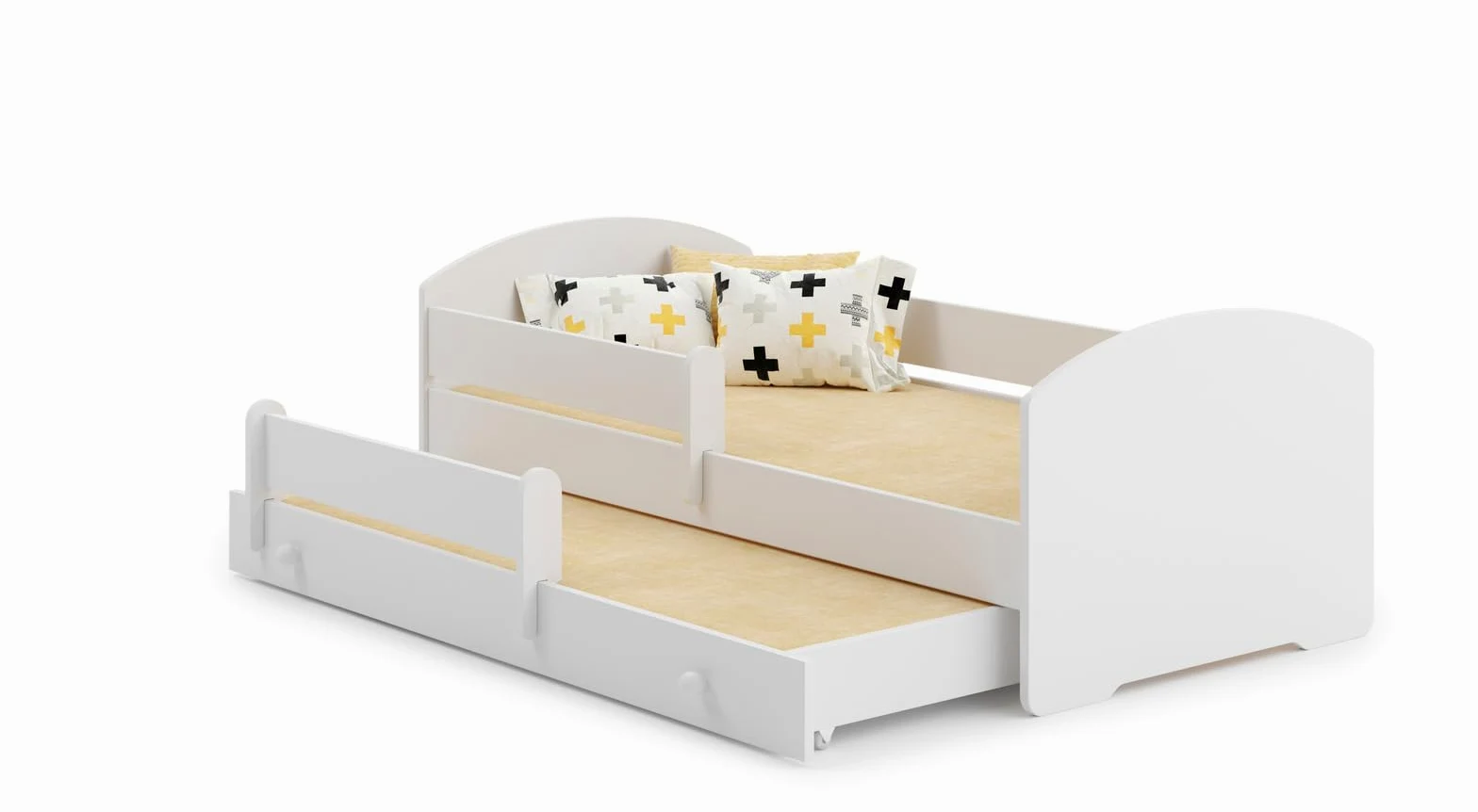 KOBI Letto Bambino LUK Singolo 160x80 estraibile con Materasso