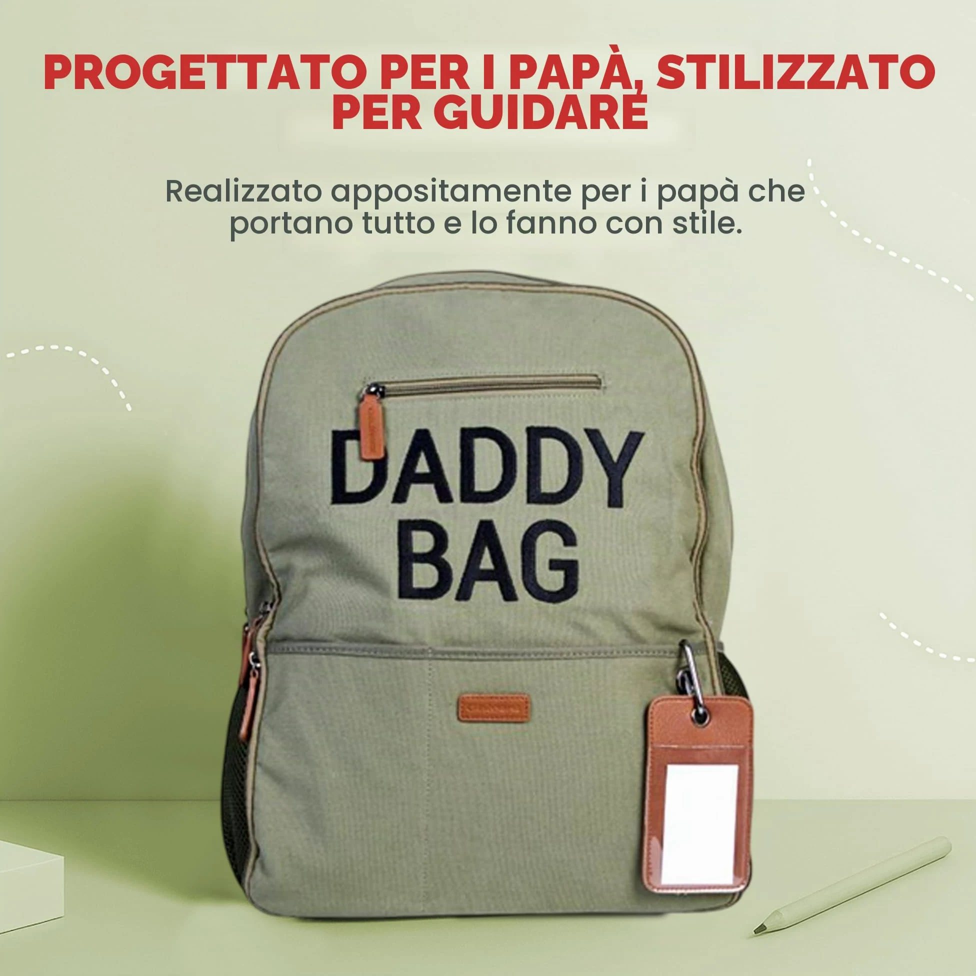 Childhome Zaino fasciatoio Daddy Bag, cachi