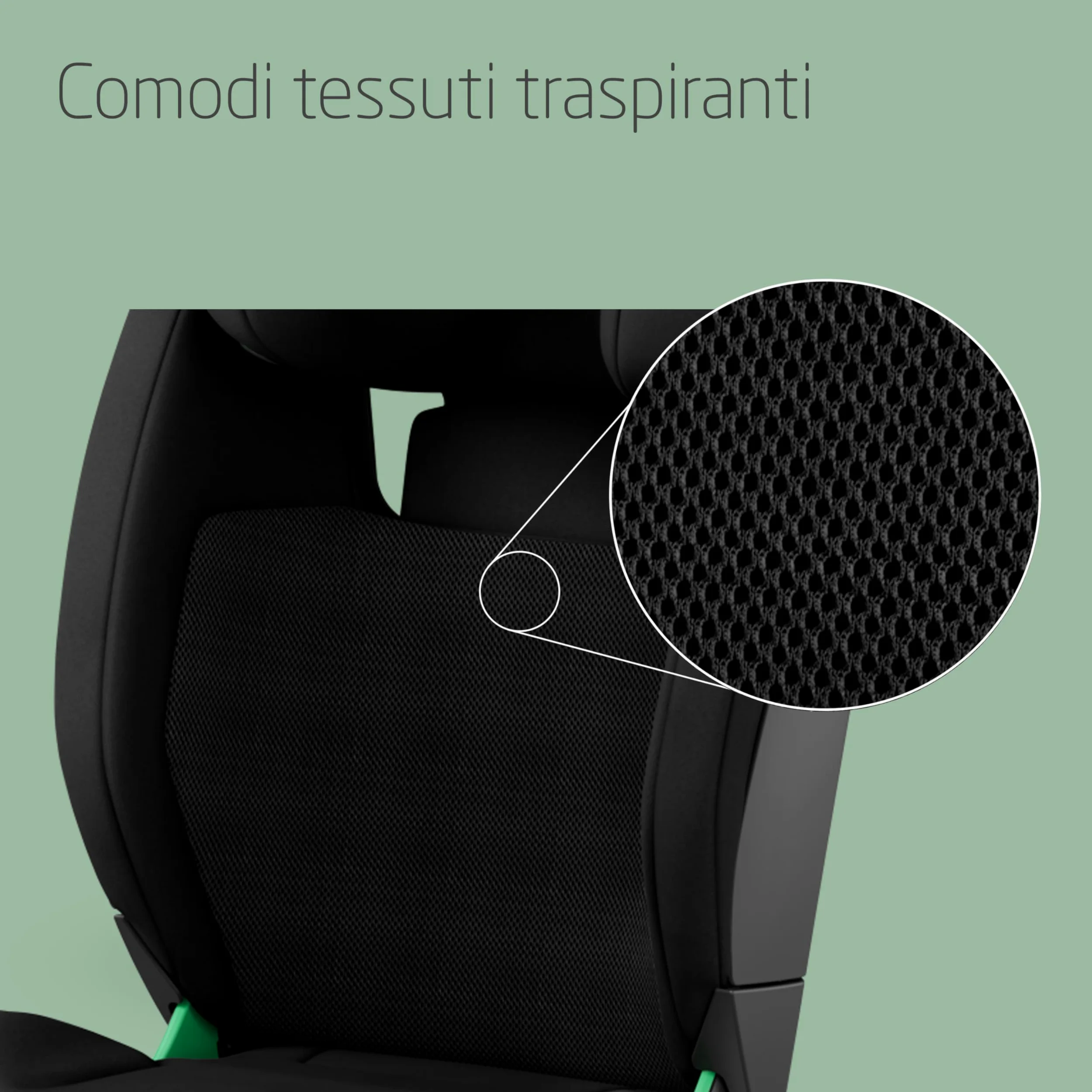 Maxi-Cosi RodiFix S Comfort i-Size, Tessuti Traspiranti, Seggiolino Auto ISOFIX Reclinabile 3 Posizioni, 3,5-12 Anni (100-150 cm), Regolabile in Altezza/Larghezza, G-CELL, AirProtect, Authentic Black