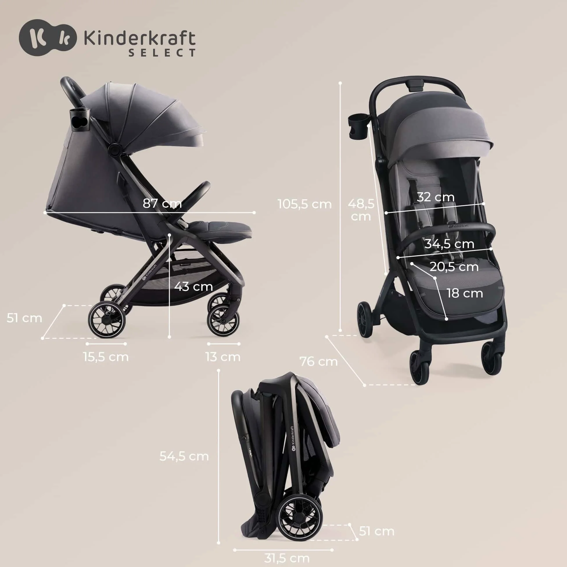 Seggiolini auto Kinderkraft. Modello Kinderkraft wózek spacerowy NUBI 2