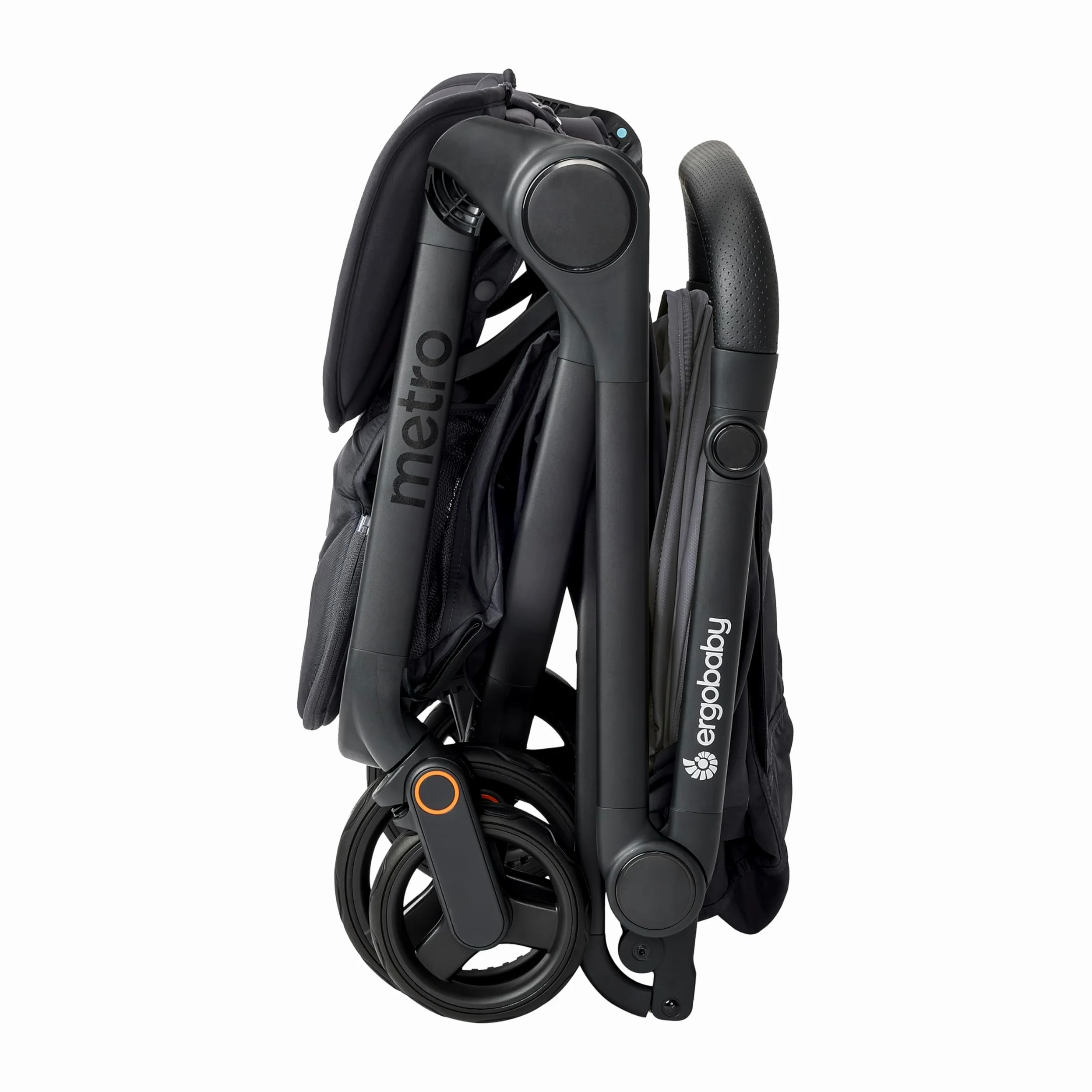 Passeggino Ergobaby Metro3 con funzione reclinabile, passeggino dalla nascita a 22 kg (0-4 anni), pieghevole e compatibile con il seggiolino auto, seduta ergonomica, Graphite Grey